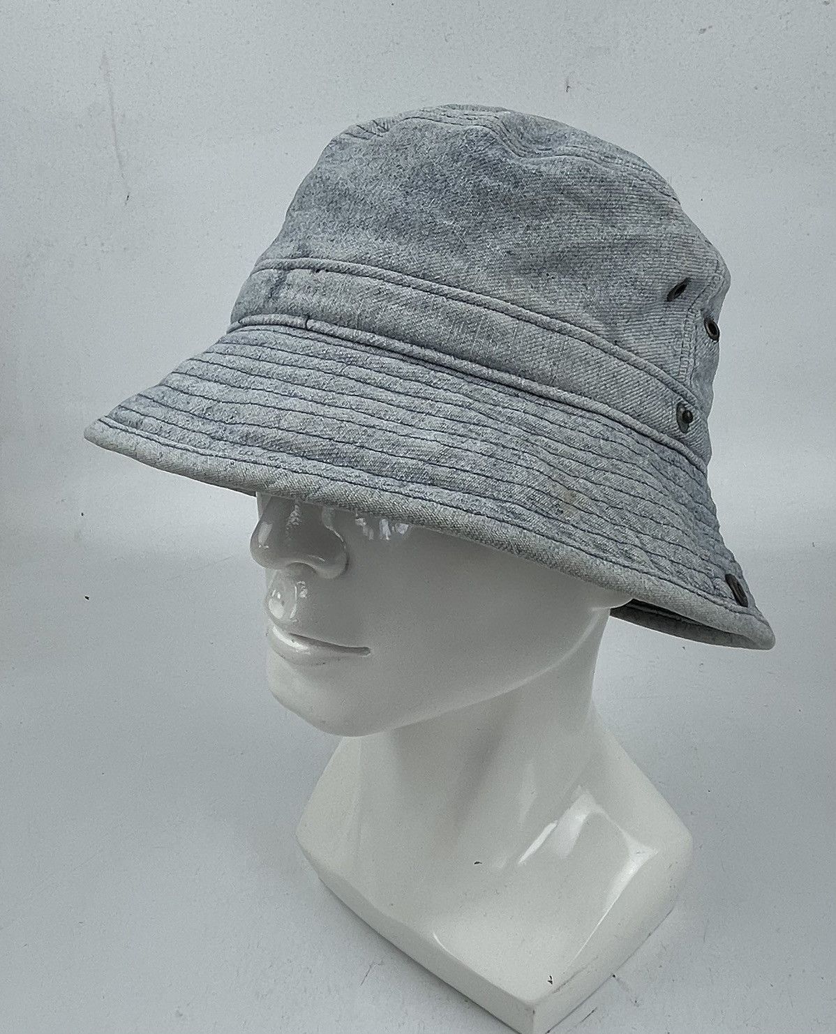 Japanese Brand × Seditionaries distressed denim bucket hat tc17 Size ONE SIZE - 1 Thumbnail