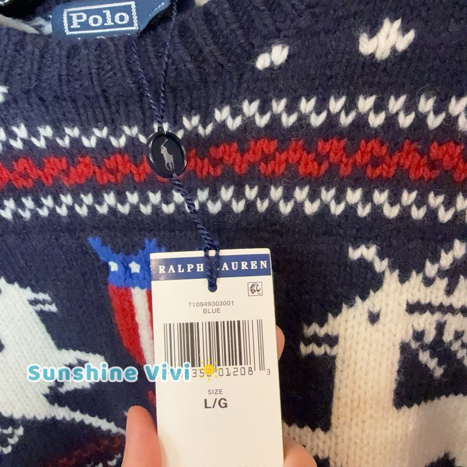 Ralph Lauren Purple Label NWT RALPH LAUREN Men Reindeer Patterned Wool Sweater large Size US L / EU 52-54 / 3 - 3 Thumbnail