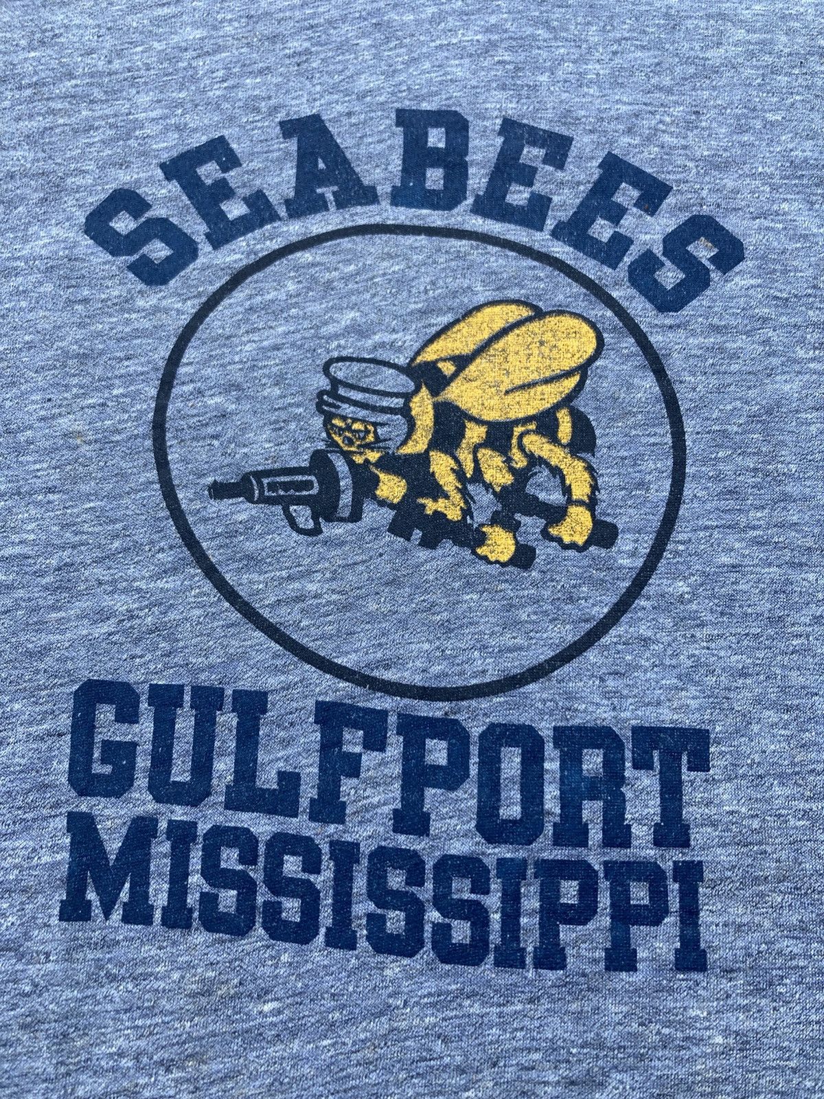 Vintage Vintage 70s US Navy Seabees Gulfport Mississippi T shirt Size US S / EU 44-46 / 1 - 3 Thumbnail