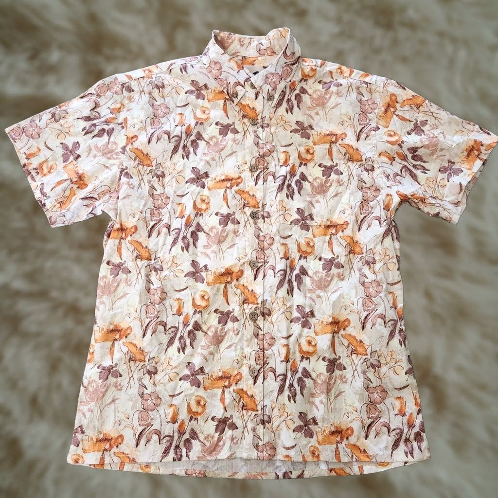 Vintage Yiume Hawaiian Shirt Mens Small Floral Flowers AOP Cotton New Size US S / EU 44-46 / 1 - 1 Thumbnail