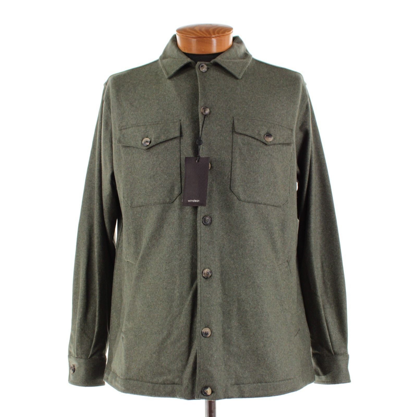 Other Windsor Overshirt Size L US In Green Cashmere Blend Size US L / EU 52-54 / 3 - 1 Thumbnail