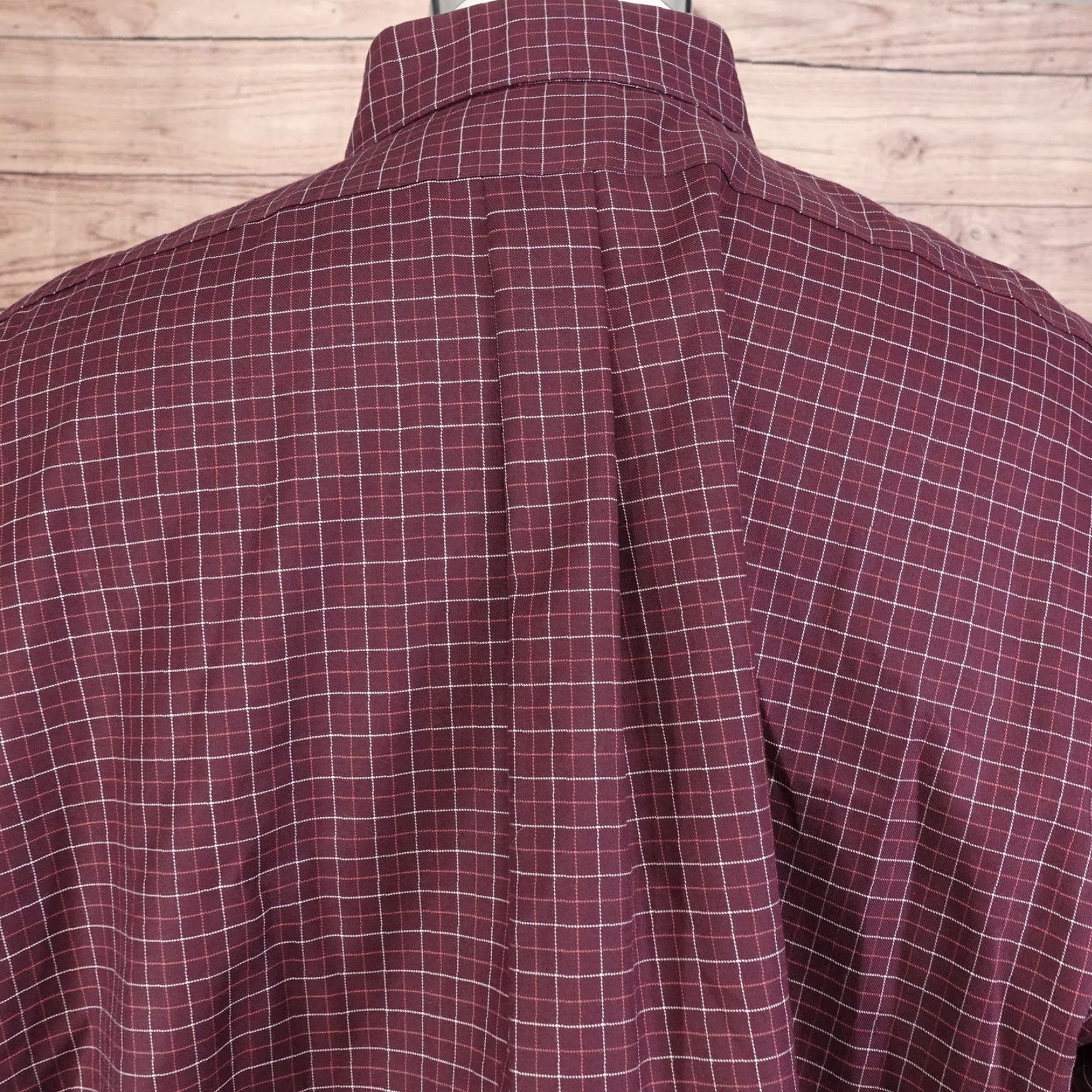 Cremieux VINTAGE Daniel Cremieux Check Shirt Men's XL Burgundy Cotton Classic Fit Button-Up Size US XL / EU 56 / 4 - 5 Thumbnail