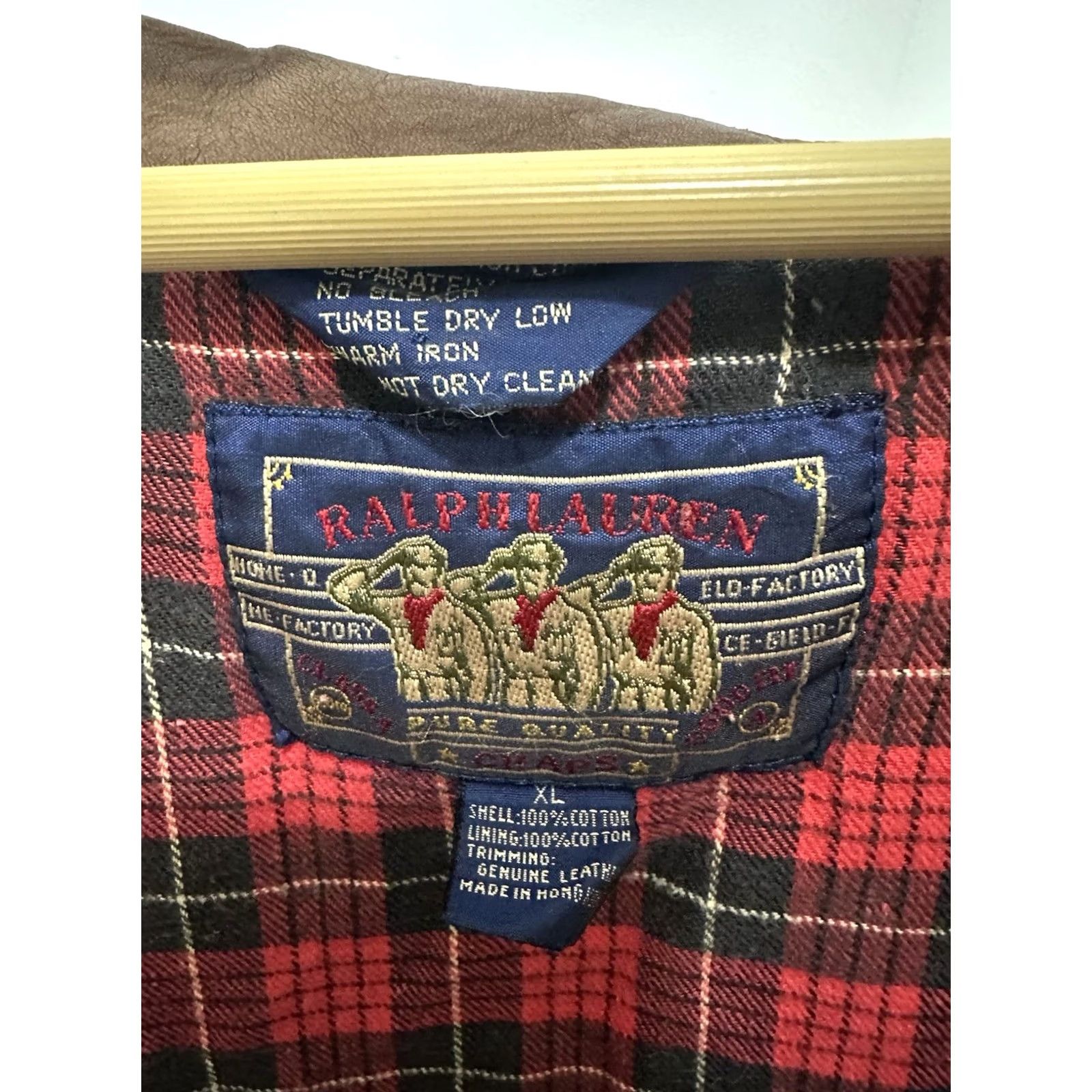 Ralph Lauren VTG Ralph Lauren Chaps Chore Barn Coat Jacket XL Tan Cotton Lining Red Plaid Workwear Hunting Barn Coat Mens XL Size US XL / EU 56 / 4 - 4 Thumbnail
