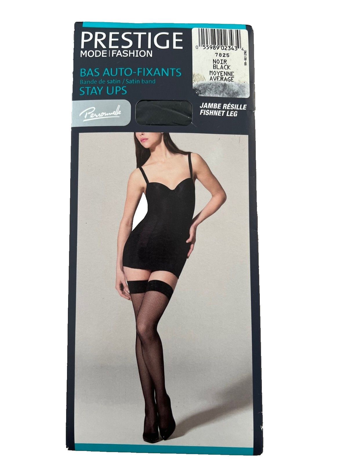 Other Prestige Stay Ups Hosiery Satin Band Fishnet Leg Black ( M ) Size ONE SIZE - 1 Thumbnail