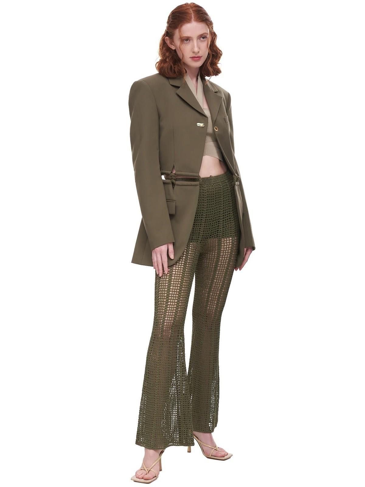 Dion Lee New dion lee knit pinnacle crochet pant extra small xs moss Size 26" / US 2 / IT 38 - 1 Thumbnail