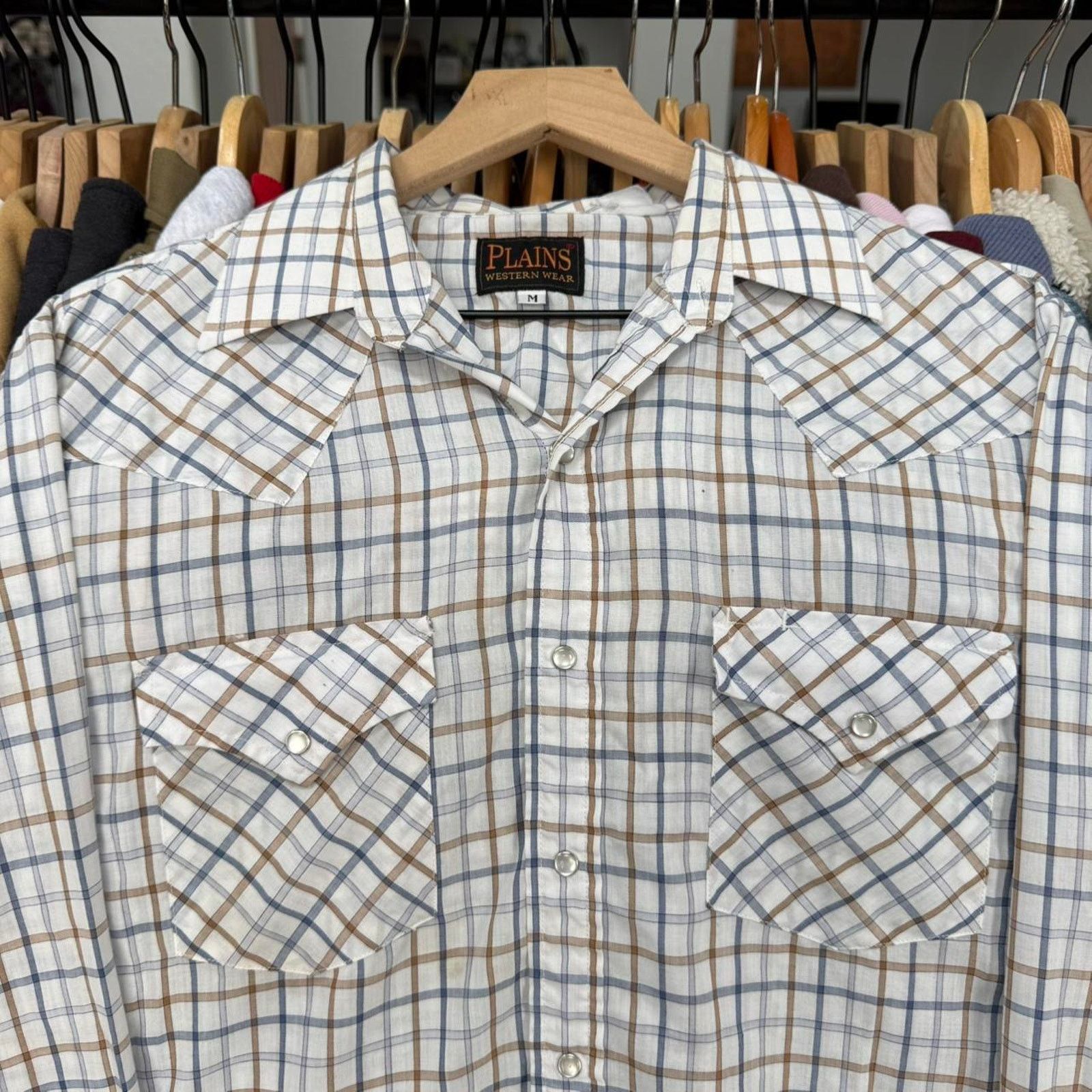Other Vintage 90s Plains Western Wear Pearl Snap Button Down Shirt Size US M / EU 48-50 / 2 - 1 Thumbnail