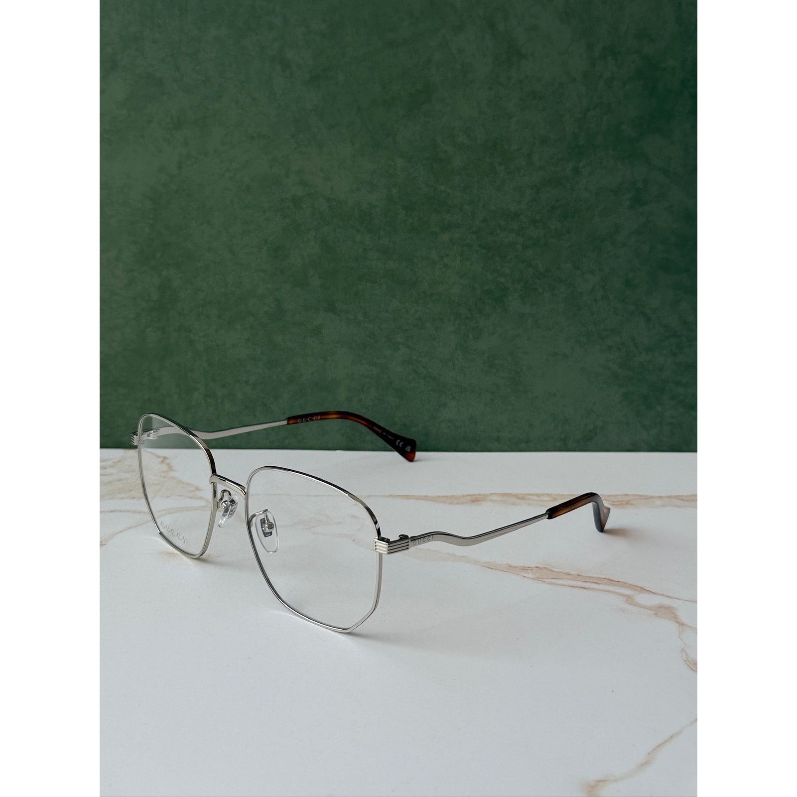 Gucci NEW Gucci GG0973O Silver Metal Oversized Square Frames Size ONE SIZE - 5 Thumbnail