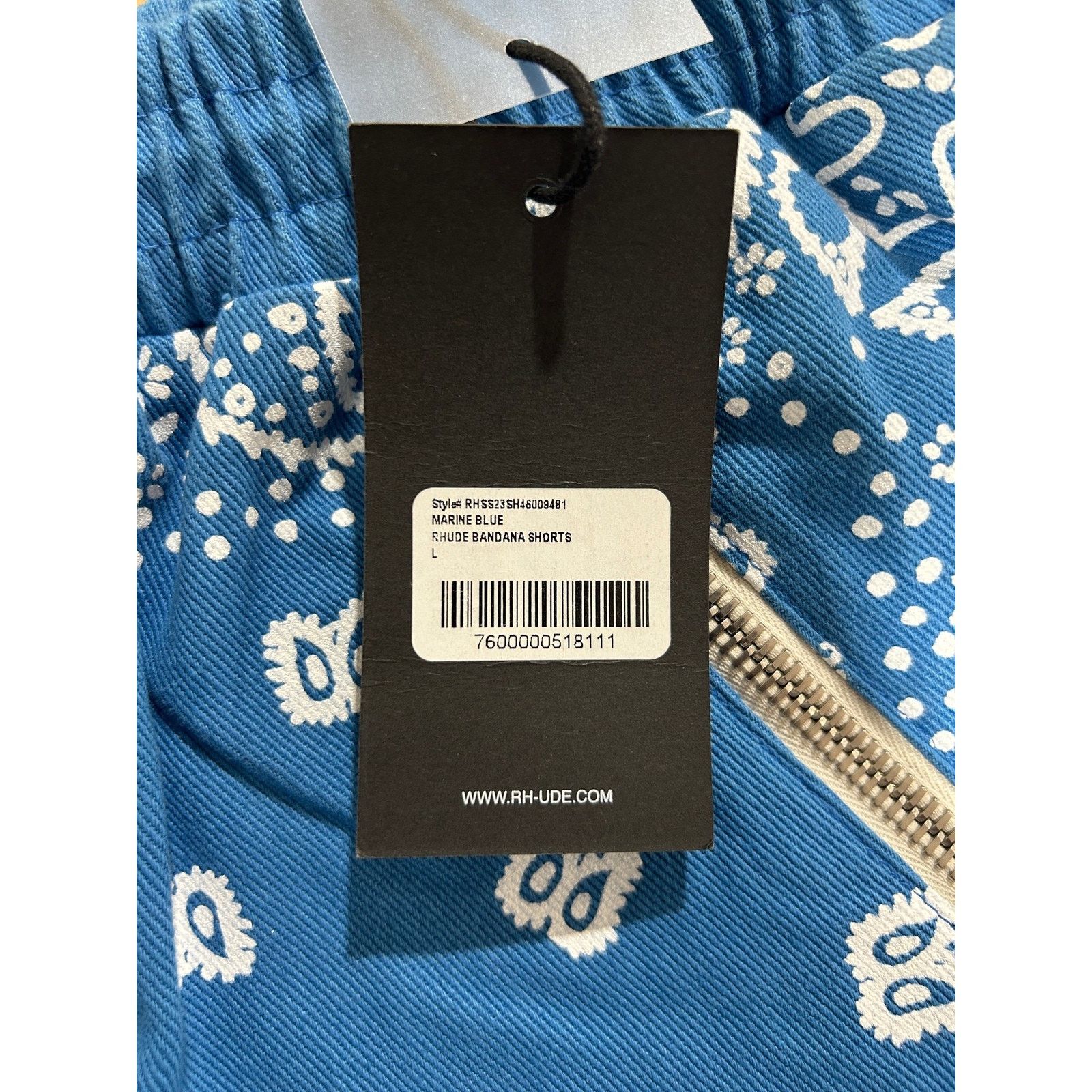 Rhude RHUDE BANDANA SHORTS 'MARINE BLUE' SIZE MEDIUM PREOWNED Size US 26 / EU 42 - 6 Thumbnail