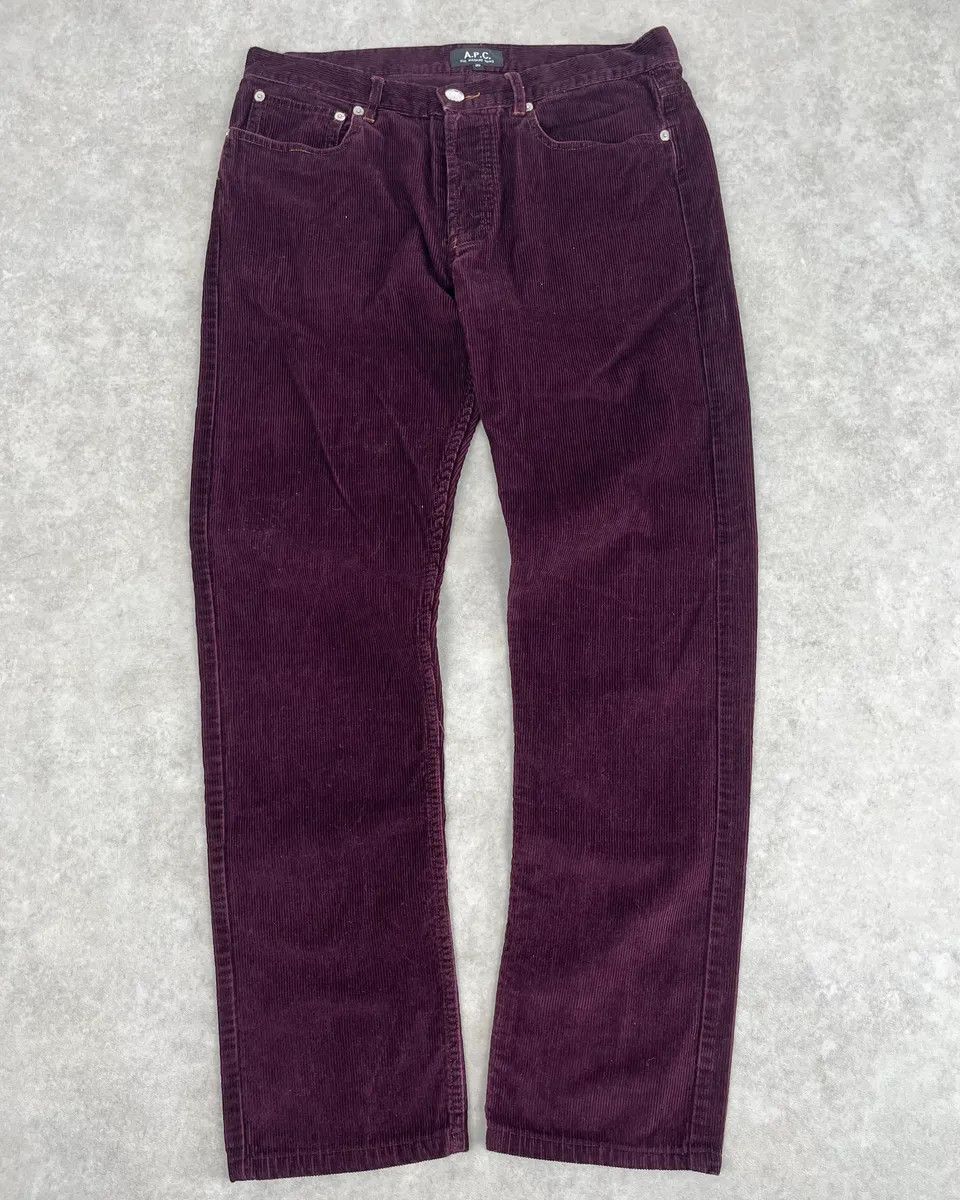 A.P.C. A.P.C. Purple Corduroy Slim Pants Size 26" / US 2 / IT 38 - 1 Thumbnail