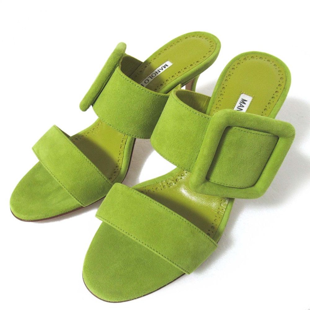 Manolo Blahnik Manolo Blahnik Manolo Blahnik Maysale Suede Sandals Suede Shoes DUTY FREE for USA Size ONE SIZE - 1 Thumbnail