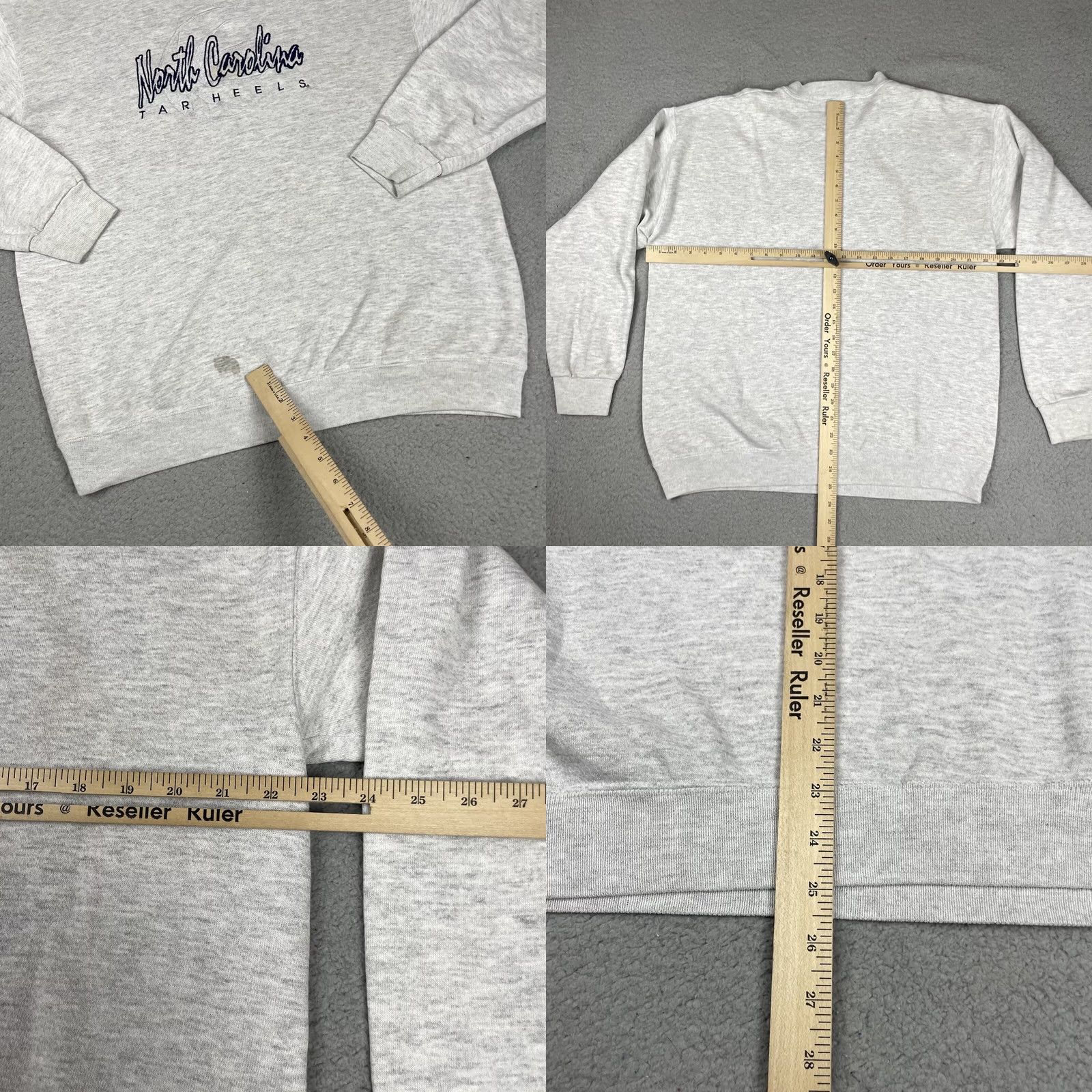 Logo Athletic VINTAGE North Carolina Sweatshirt Unisex Adults L Gray Tarheels Embroidered College Logo Athletic Crew Neck Pullover 90s Sports University USA Hip Hop Size US L / EU 52-54 / 3 - 8 Thumbnail