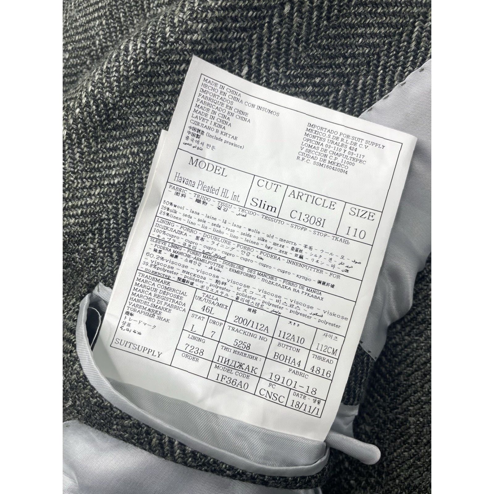 Suitsupply Suitsupply Blazer Jacket Havana Pleated Sim Wool Silk Linen Green Herringbone 46 Size 46R - 5 Thumbnail