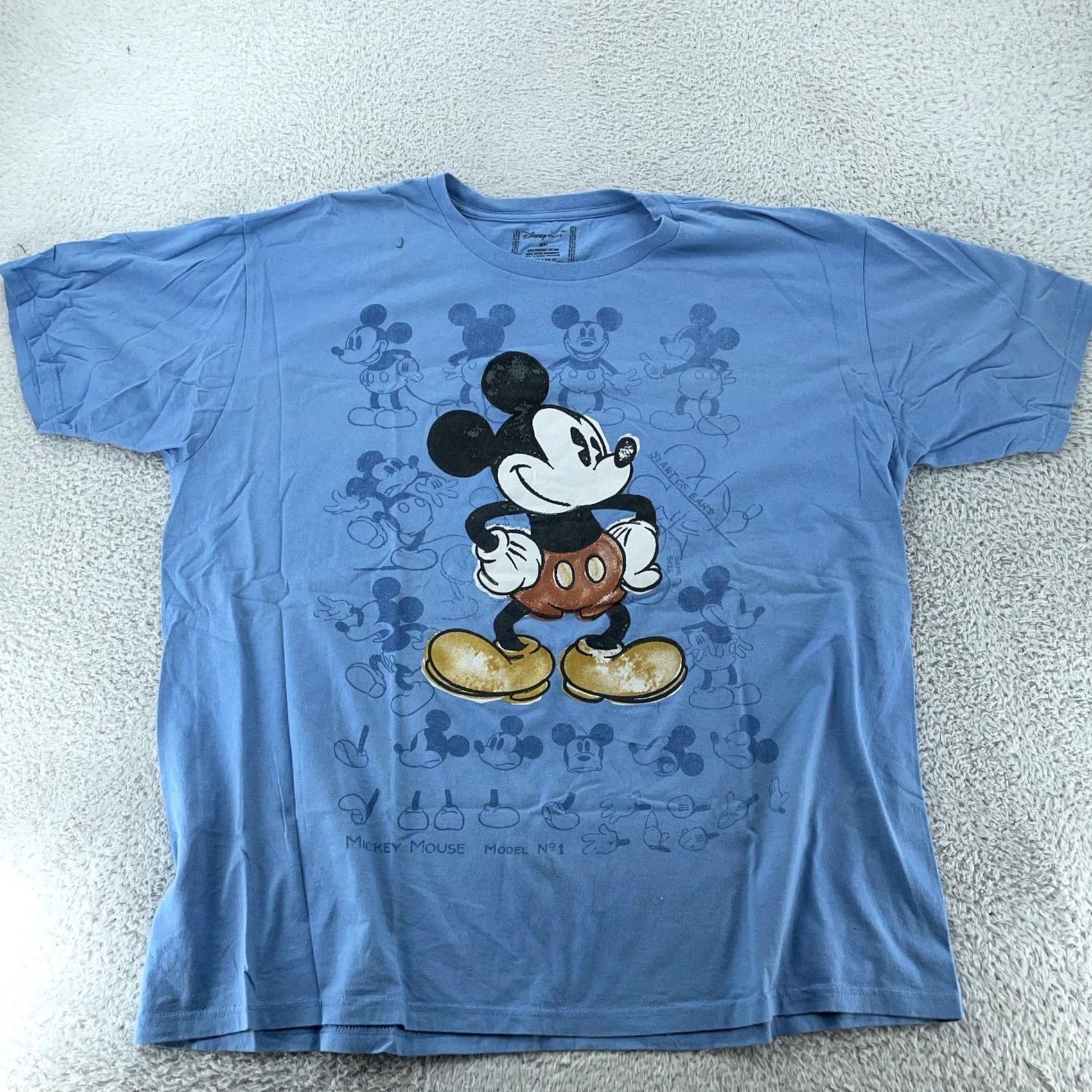 Disney Disney Mickey Mouse Shirt Blue 2XL Disney Store Organic Cotton Tee Mens Size US XXL / EU 58 / 5 - 2 Thumbnail