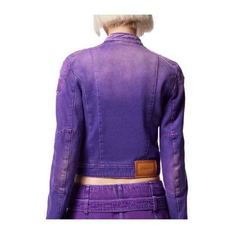 Versace Versace Purple denim jacket Size M / US 6-8 / IT 42-44 - 3 Thumbnail