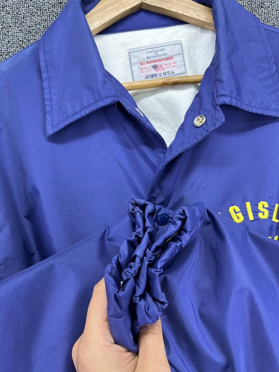 Avirex Vintage Avirex Spell Out Trashed Button Up Coach Jacket Size US M / EU 48-50 / 2 - 13 Thumbnail