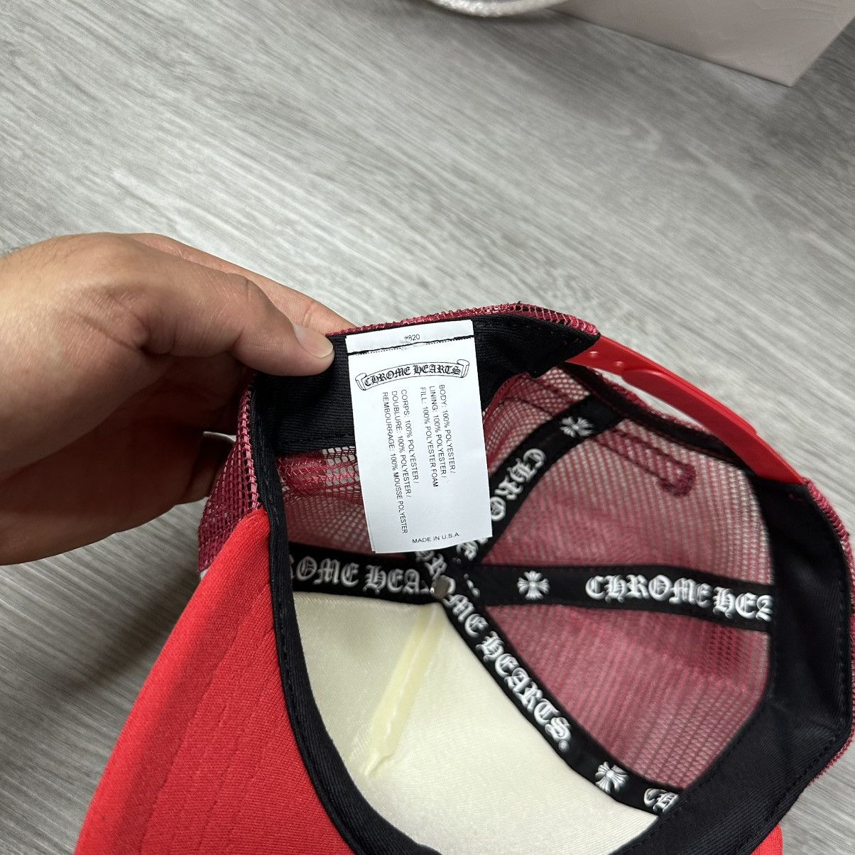 Chrome Hearts Chrome Hearts Trucker Hat Eye Chart Red Size ONE SIZE - 7 Thumbnail