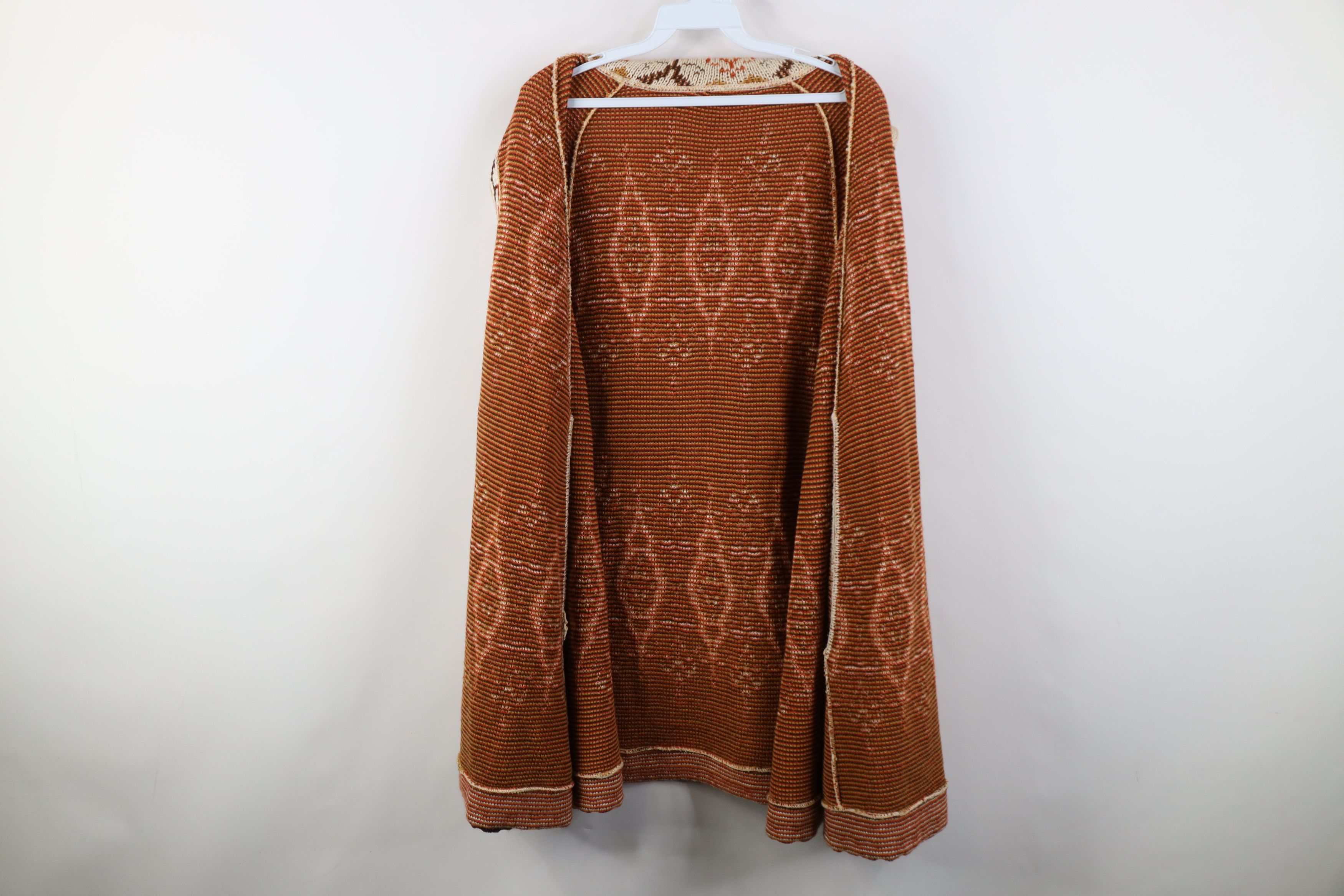 Vintage Vintage 70s Mid Century Modern MCM Knit Poncho Sweater Cape Size ONE SIZE - 10 Thumbnail