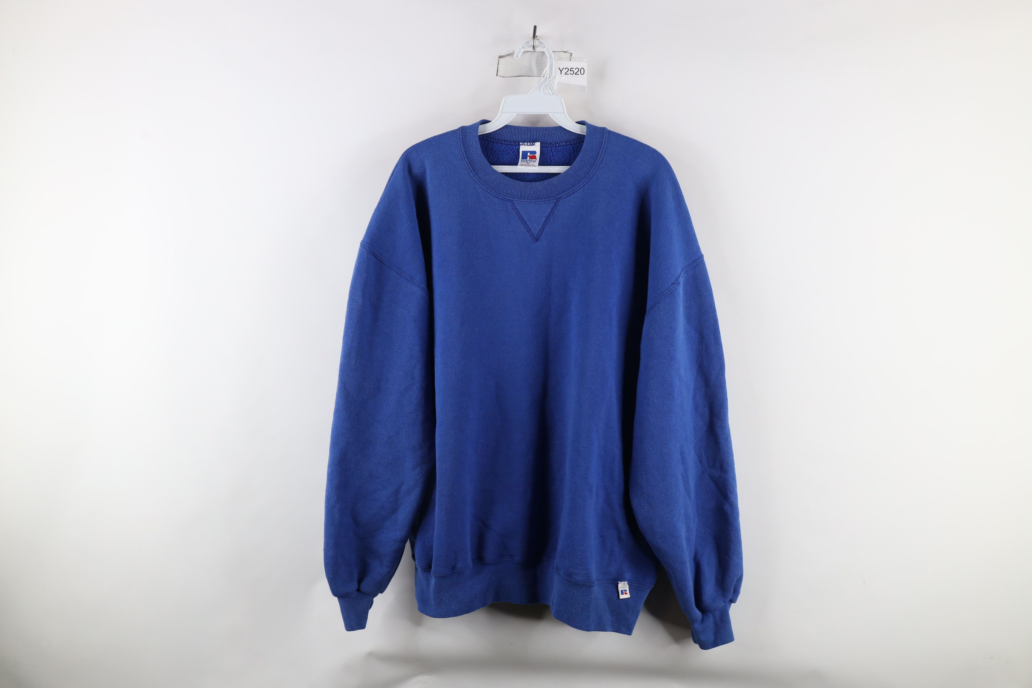 Russell Athletic × Vintage Vintage 90s Russell Athletic Crewneck Sweatshirt Royal USA Size US XL / EU 56 / 4 - 1 Thumbnail