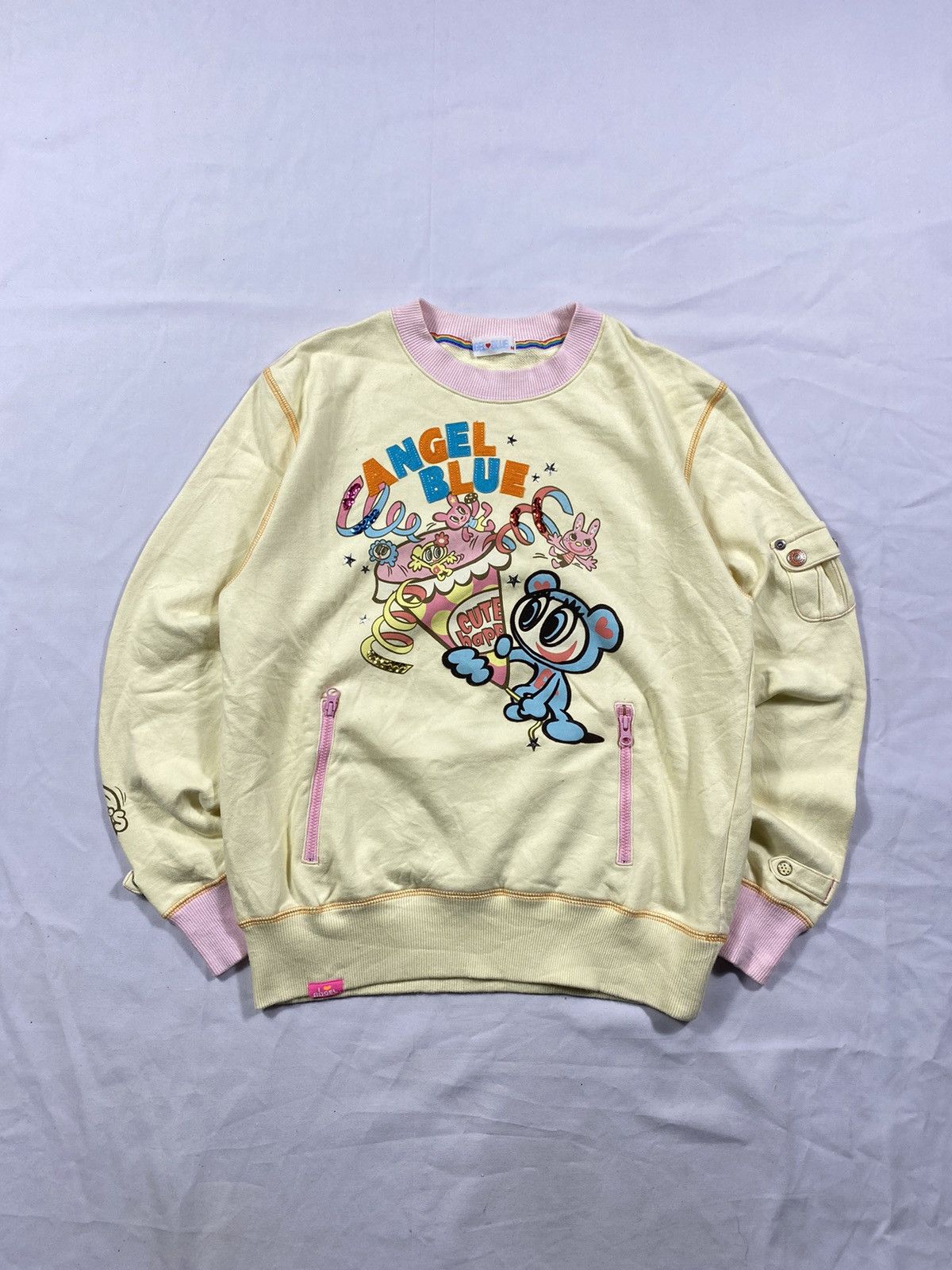 Japanese Pop Cute Angle Blue sweaters