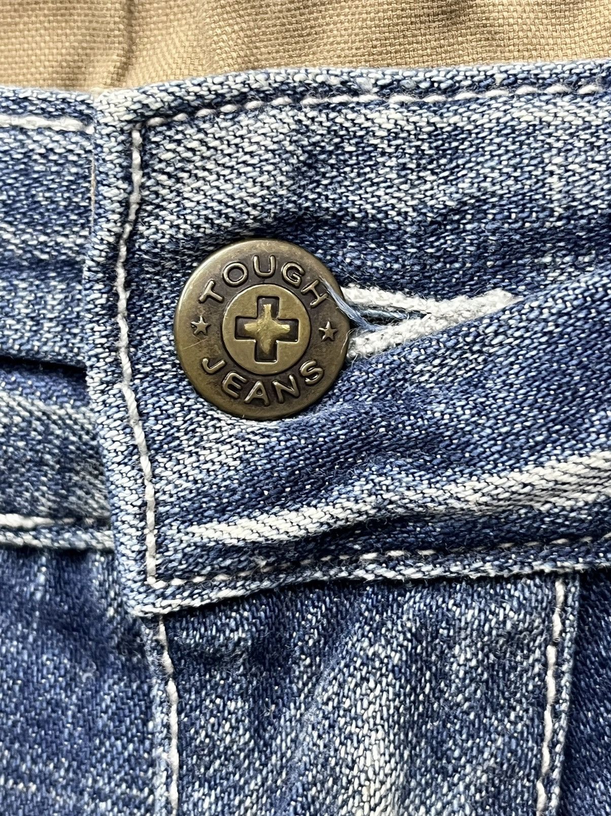 Jean FYE🔥TOUGH JEANSMITH Designer Distressed Bartack Denim Pants Size US 34 / EU 50 - 18 Thumbnail