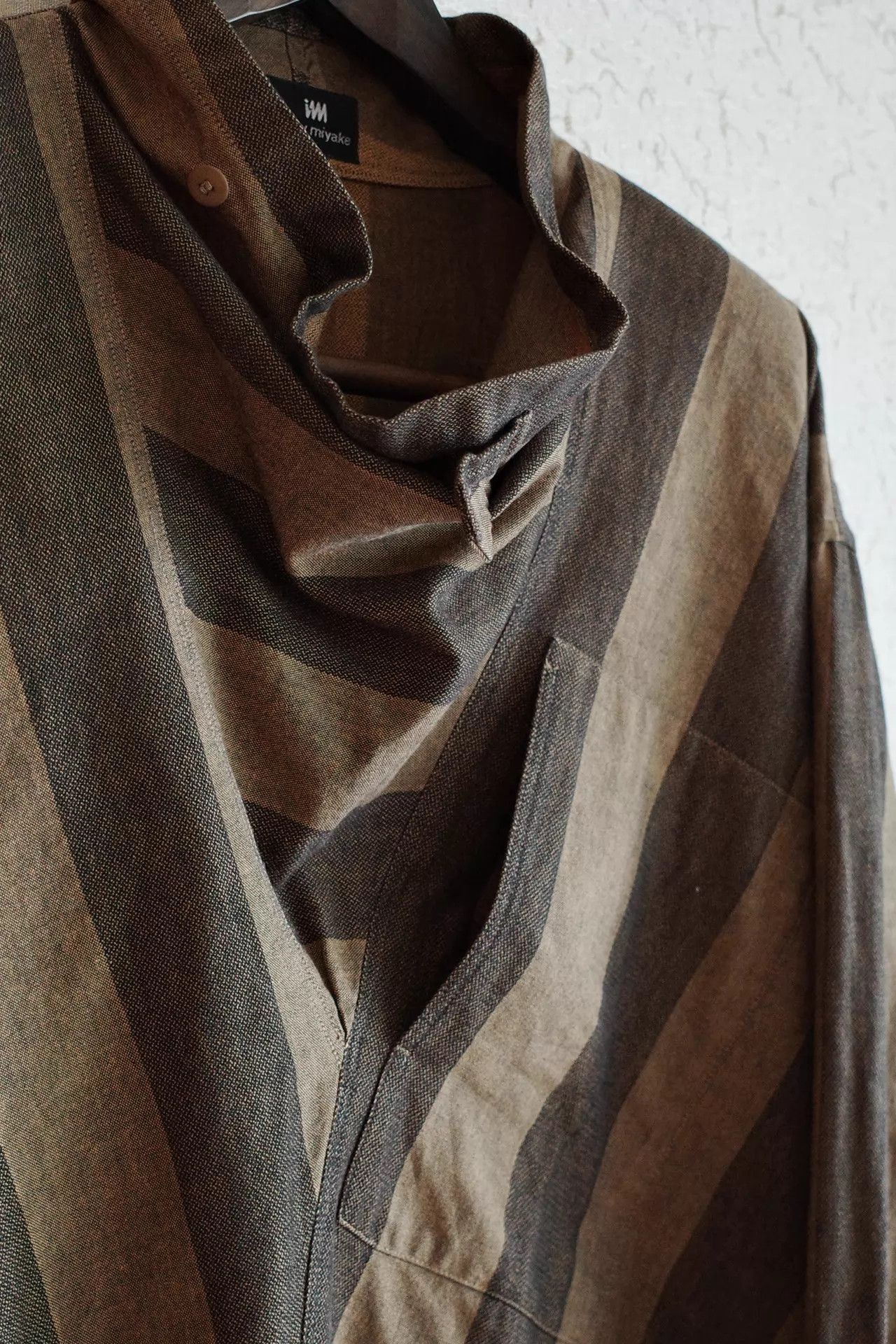 Issey Miyake Issey Miyake 90s Collar Shirt M Black Brown & Bronze Yellow Size US M / EU 48-50 / 2 - 4 Thumbnail