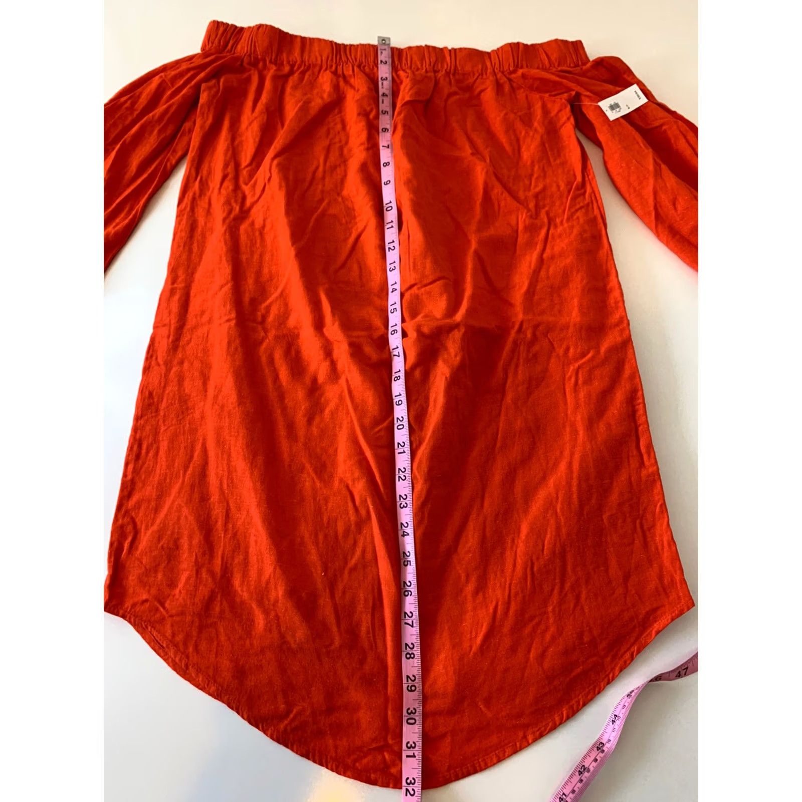 Old Navy Old Navy Sleeveless Off The Shoulder Dress Women's S Petite Orange Dress - Casual, Cotton, Short, Solid, NWT Size S / US 4 / IT 40 - 5 Thumbnail