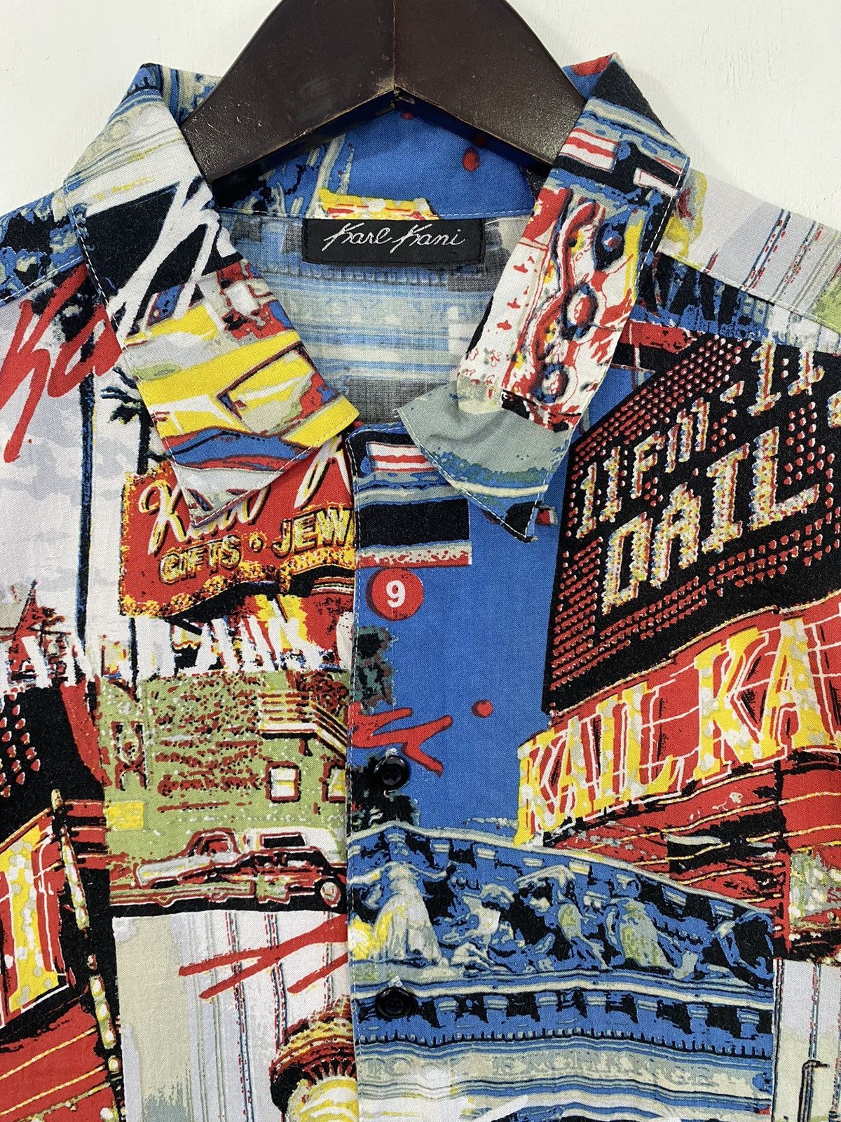 Karl Kani 💥VINTAGE KARL KANI Rayon button down fullprint rare shirt Size L / US 10 / IT 46 - 3 Thumbnail