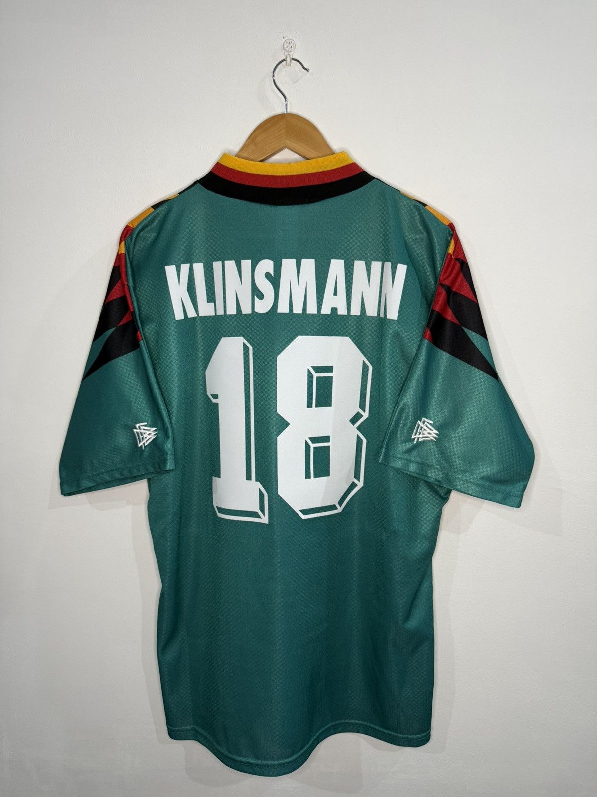 Adidas Germany 1994 Away Jersey “KLINSMANN 18” Size US L / EU 52-54 / 3 - 2 Thumbnail