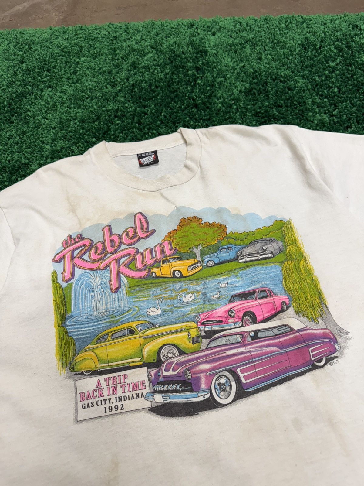 Vintage Vintage Screen Stars " Rebel Run " Indiana Tee XL Size US XL / EU 56 / 4 - 4 Thumbnail