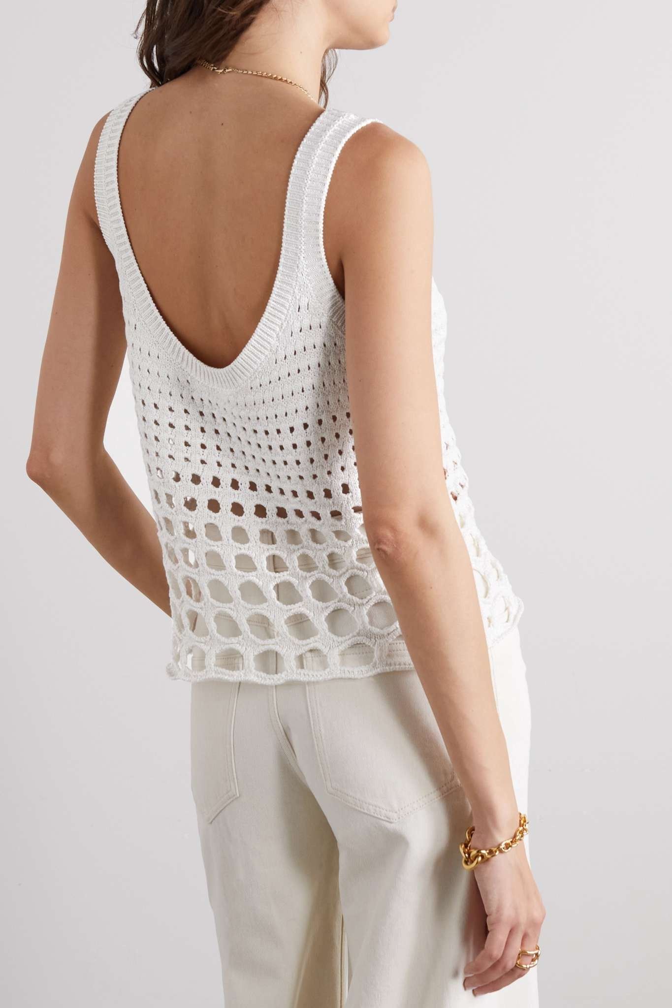 Chloe o1y0825 Silk Blouse in White Size S / US 4 / IT 40 - 3 Thumbnail