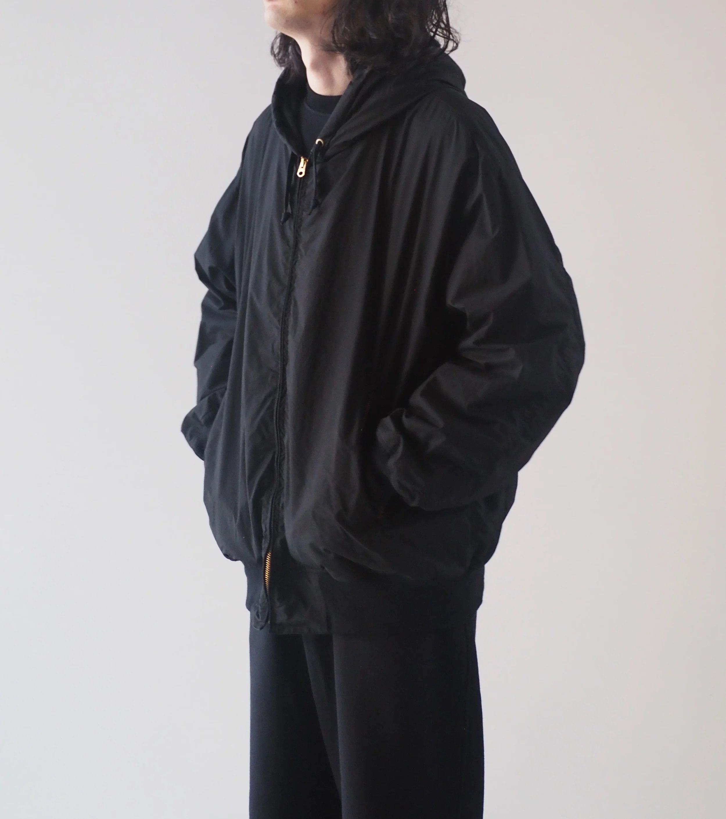Comoli Cotton Nylon Zip Parka, Black Size US M / EU 48-50 / 2 - 7 Thumbnail