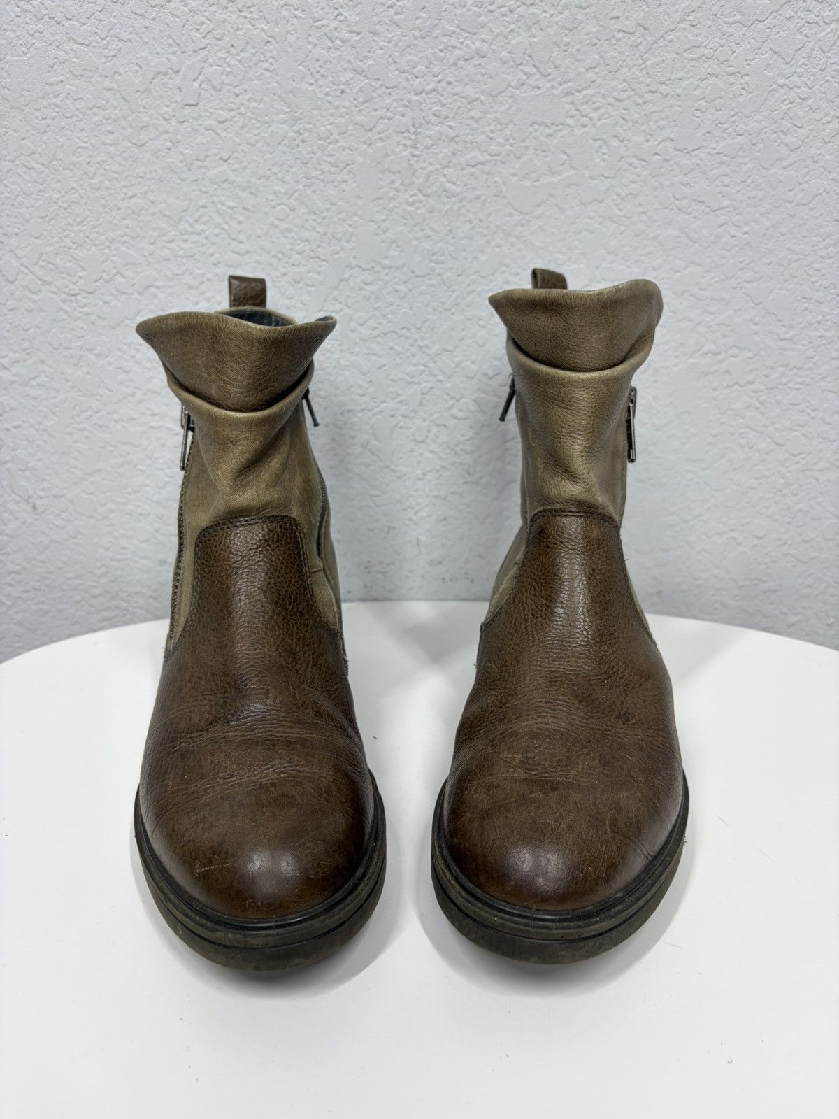If Six Was Nine Vintage AS 98 Guidi Style Duble Zip High Leather Biker Boots Size US 7 / EU 40 - 9 Thumbnail
