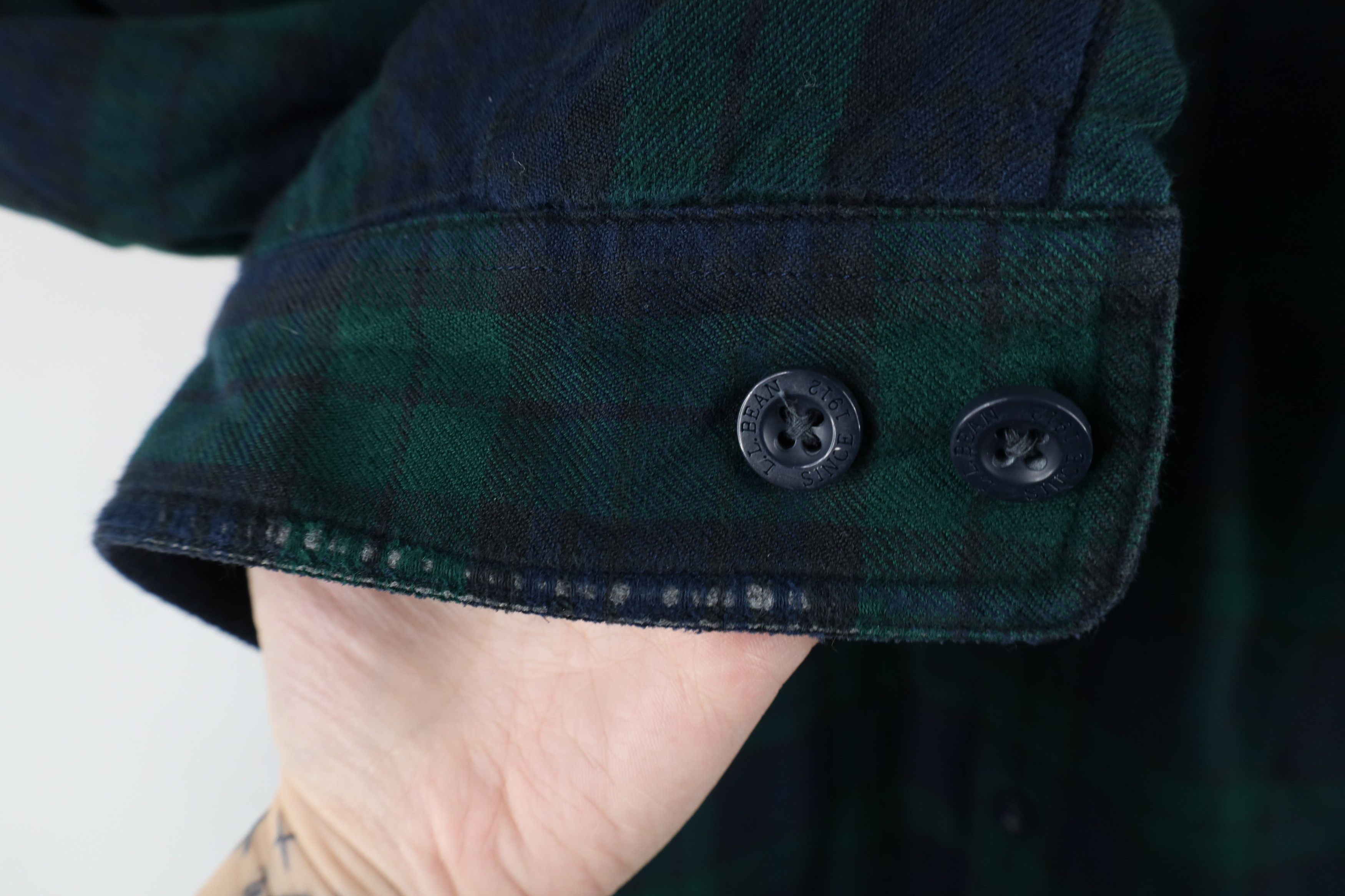 L.L. Bean × Vintage Vintage LL Bean Fleece Lined Flannel Button Shirt Jacket Size US M / EU 48-50 / 2 - 9 Thumbnail