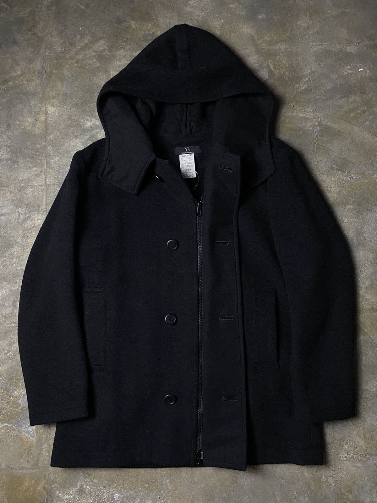 Yohji Yamamoto AW2005 Wool Hooded Coat Jacket Size S / US 4 / IT 40 - 1 Thumbnail