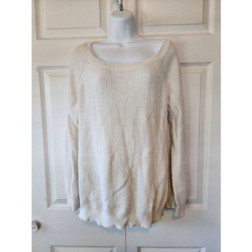 Banana Republic Banana Republic Off White Sweater Size L / US 10 / IT 46 - 2 Thumbnail