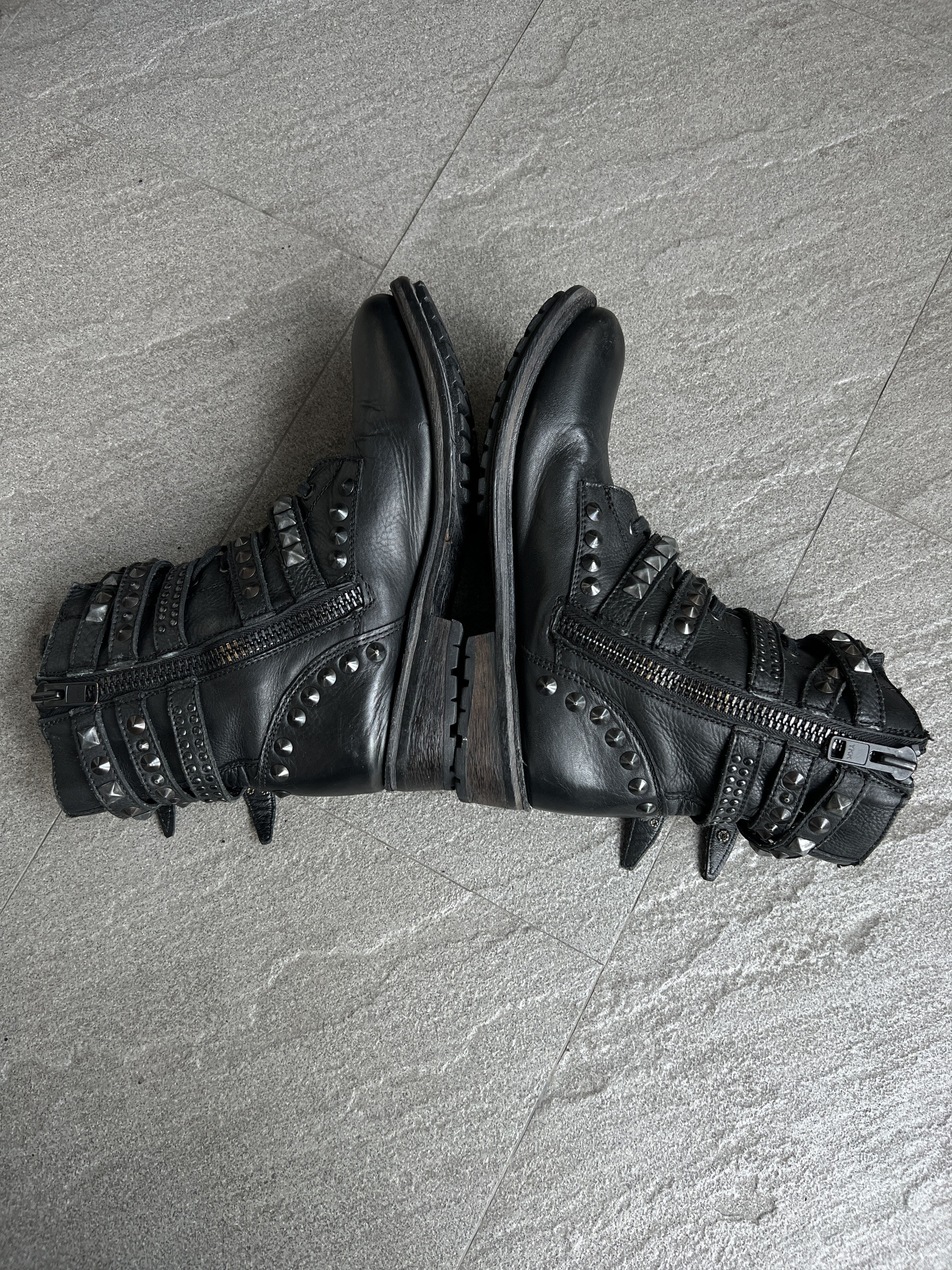 ASH ASH Punk Studded Biker Combat Boots EU40 Size US 10 / IT 40 - 8 Thumbnail