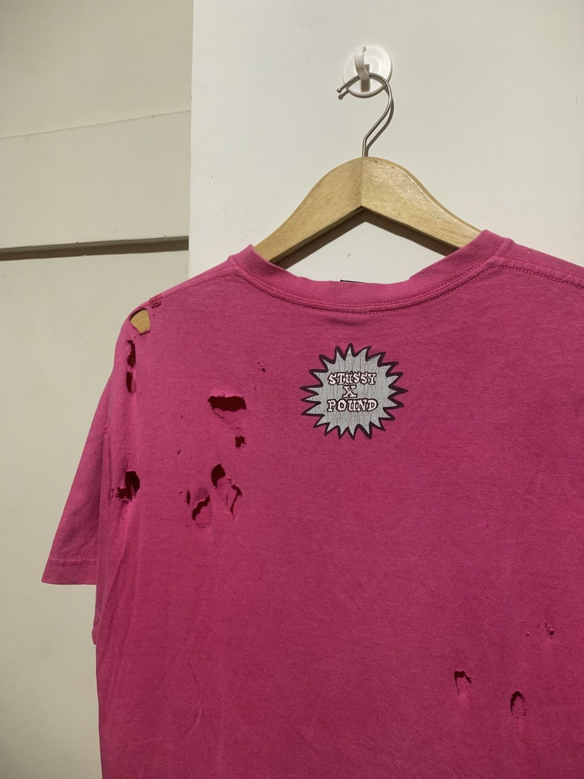 Stussy Vintage Stussy x Pound Stu York Crew Super Distressed Tee Size US M / EU 48-50 / 2 - 15 Thumbnail