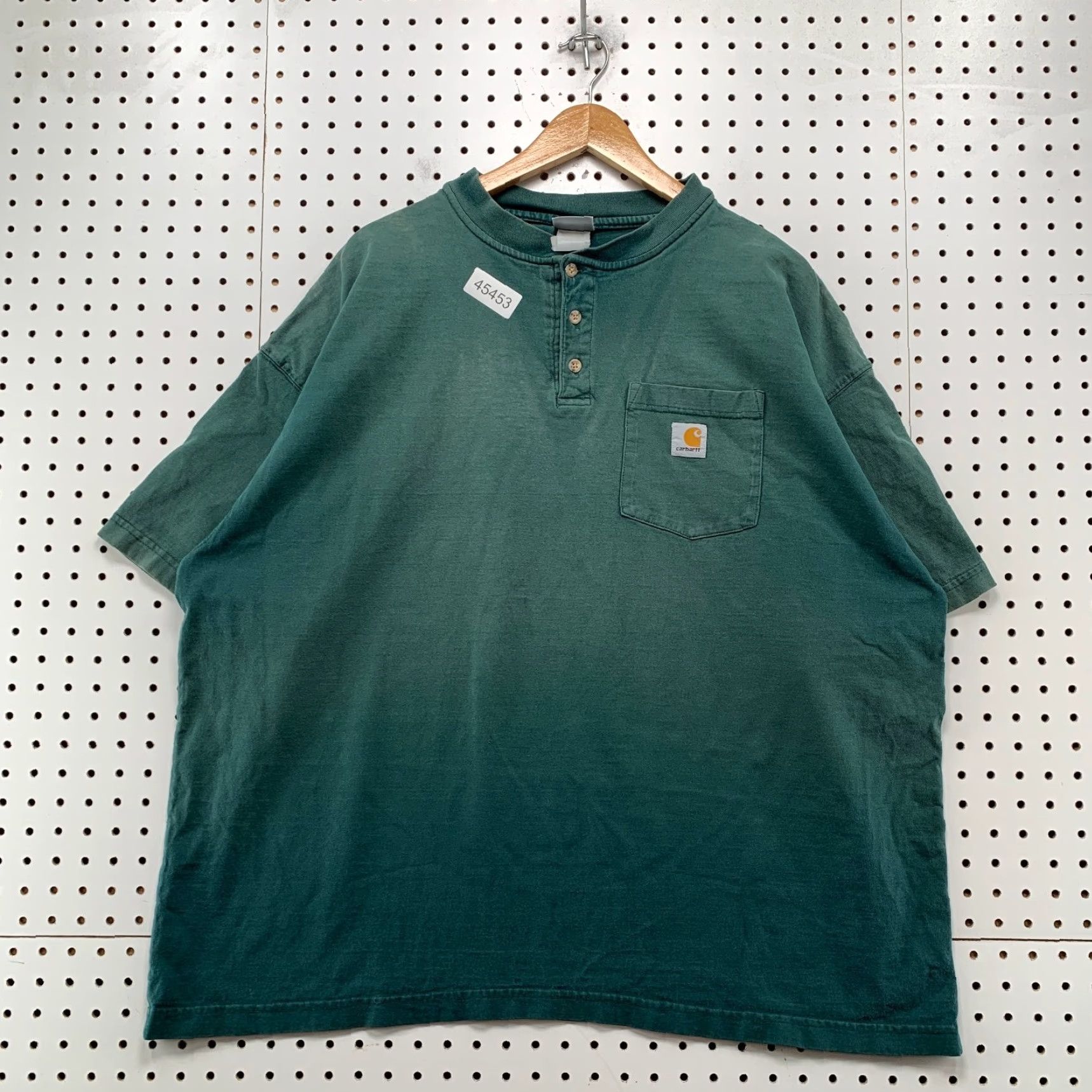 Carhartt VINTAGE Carhartt Henley Shirt Mens 2XL Sun Faded Green Distressed Workwear Shirt Men 2XL Green Carhartt Henley Distressed Workwear Size US XXL / EU 58 / 5 - 2 Thumbnail