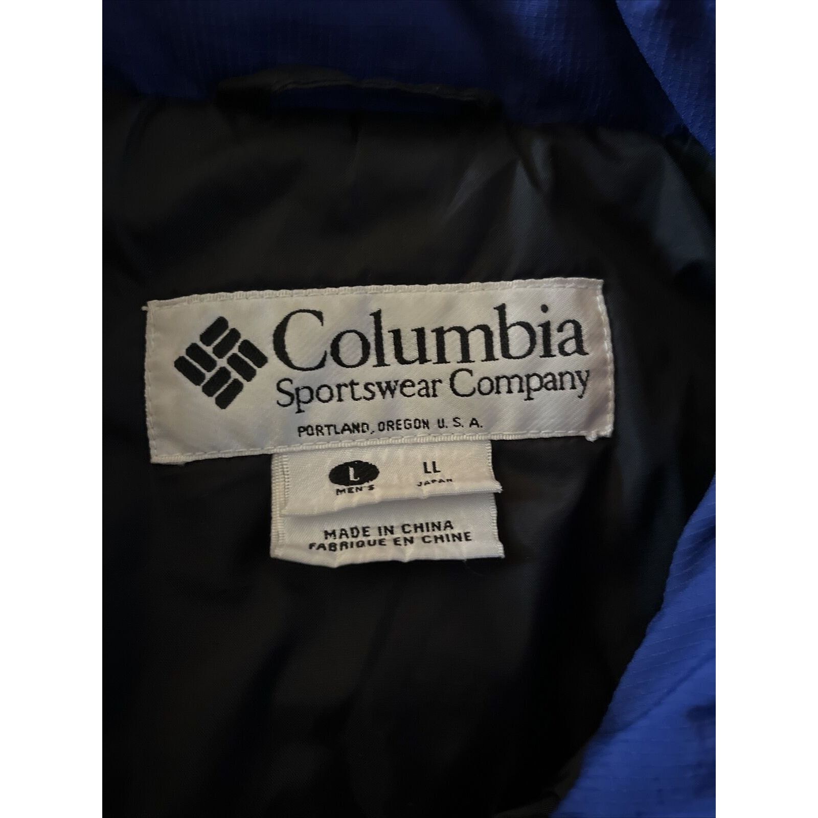 Columbia Columbia VTG Men’s L Blue Gold LS Zip Polyester Nylon Coat Size US L / EU 52-54 / 3 - 4 Thumbnail