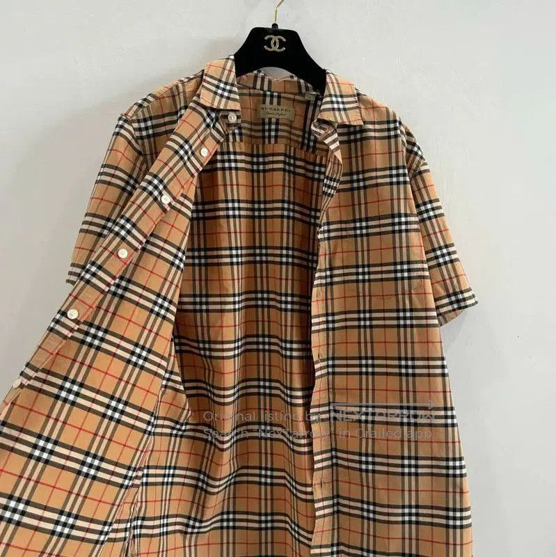 Burberry Burberry Brown Cotton Short Sleeve Shirt. Size US M / EU 48-50 / 2 - 4 Thumbnail