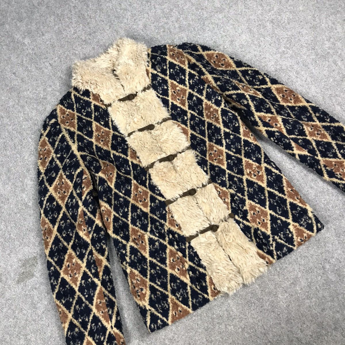 Japanese Brand × Michel Klein MICHEL KLEIN PARIS JAPAN NAVAJO SHERPA STYLE WOMAN JACKET Size XS / US 0-2 / IT 36-38 - 5 Thumbnail