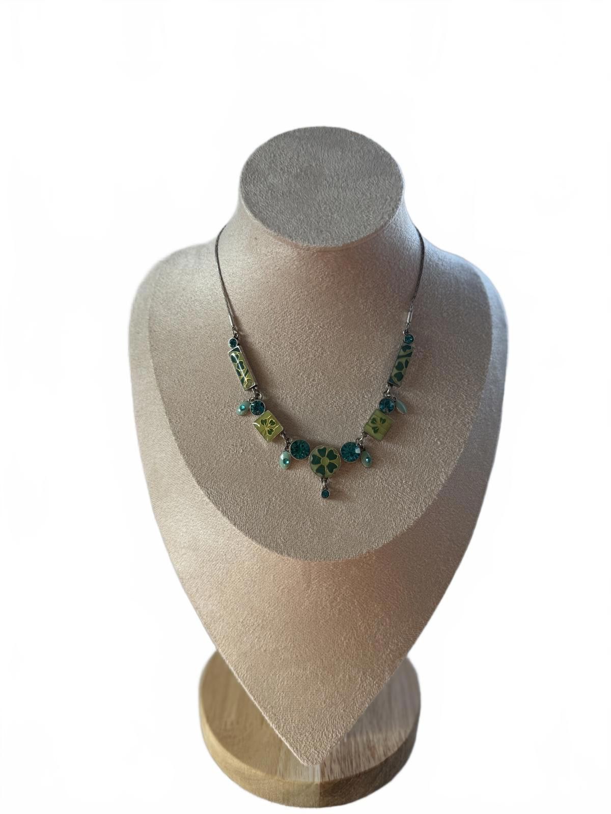 Pilgrim Surf + Supply Pilgrim Green Artisan Beaded Statement Necklace Size ONE SIZE - 1 Thumbnail