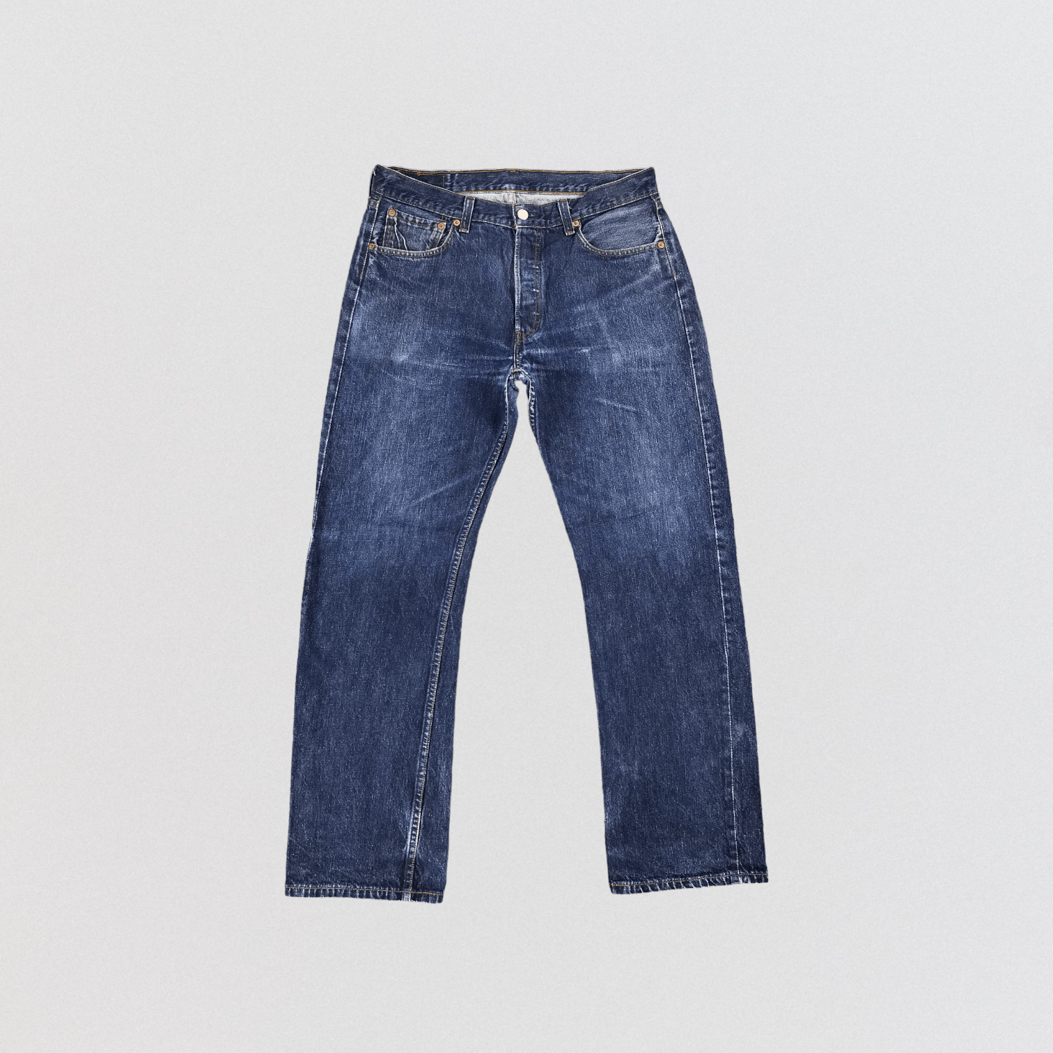 Levi's Vintage Blue Wash Levis 501 Denim Jeans-JM958 Size US 33 - 1 Thumbnail