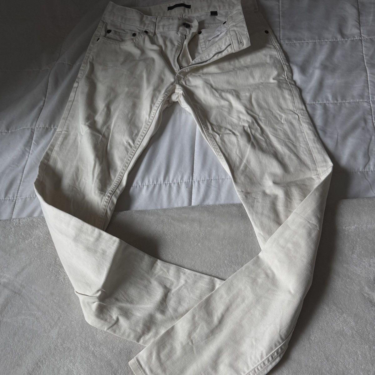 John Varvatos John Varvatos White Denim Jeans Size US 29 - 3 Thumbnail