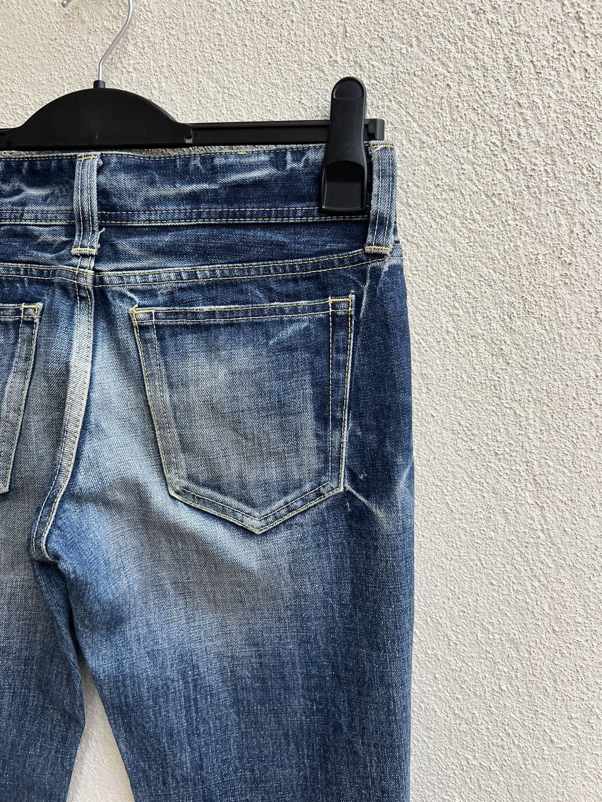 Fragment Design Vintage Vanquish Gold Fade Muddy Blue Denim Flare Jeans Size US 29 - 16 Thumbnail