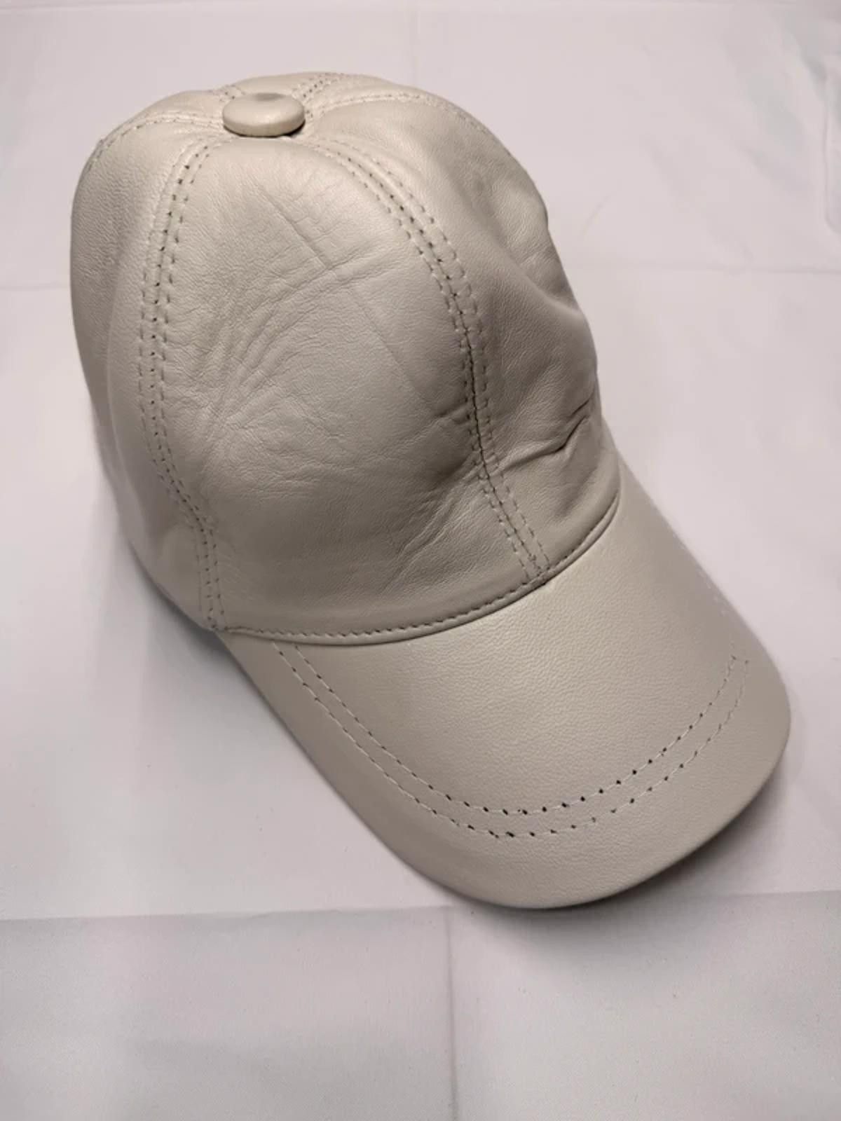 Other NEW Grey Leather Baseball Cap - Premium Hat #012 Size ONE SIZE - 3 Thumbnail