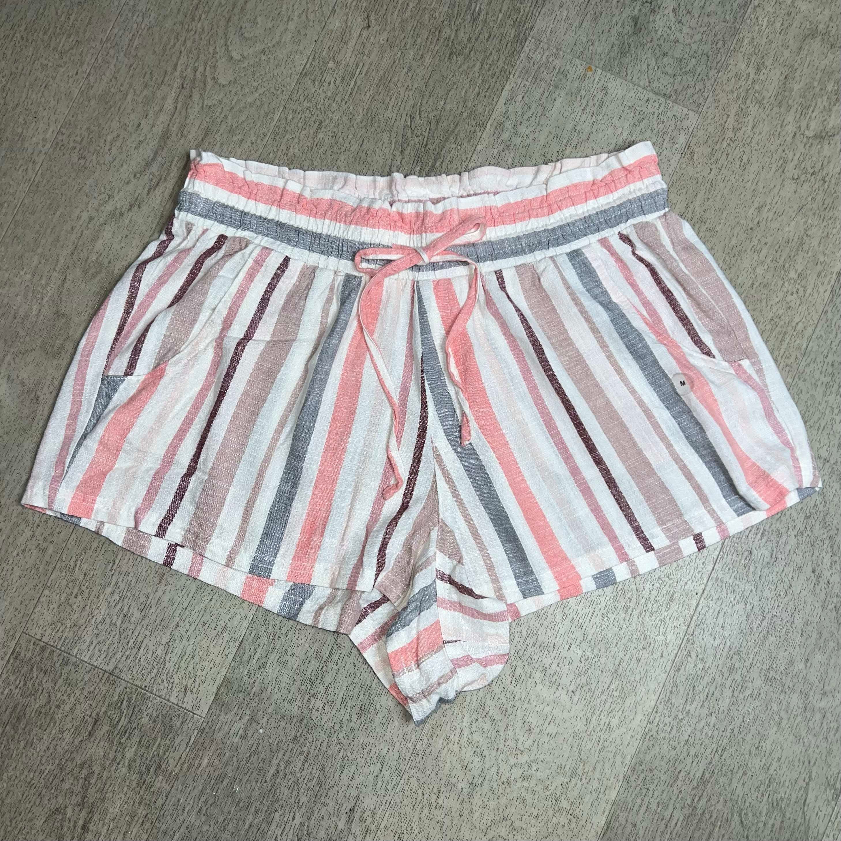 Aeropostale Aeropostal, Lightweight Striped Shorts Elastic Waist Drawstr Size 28" / US 6 / IT 42 - 10 Thumbnail