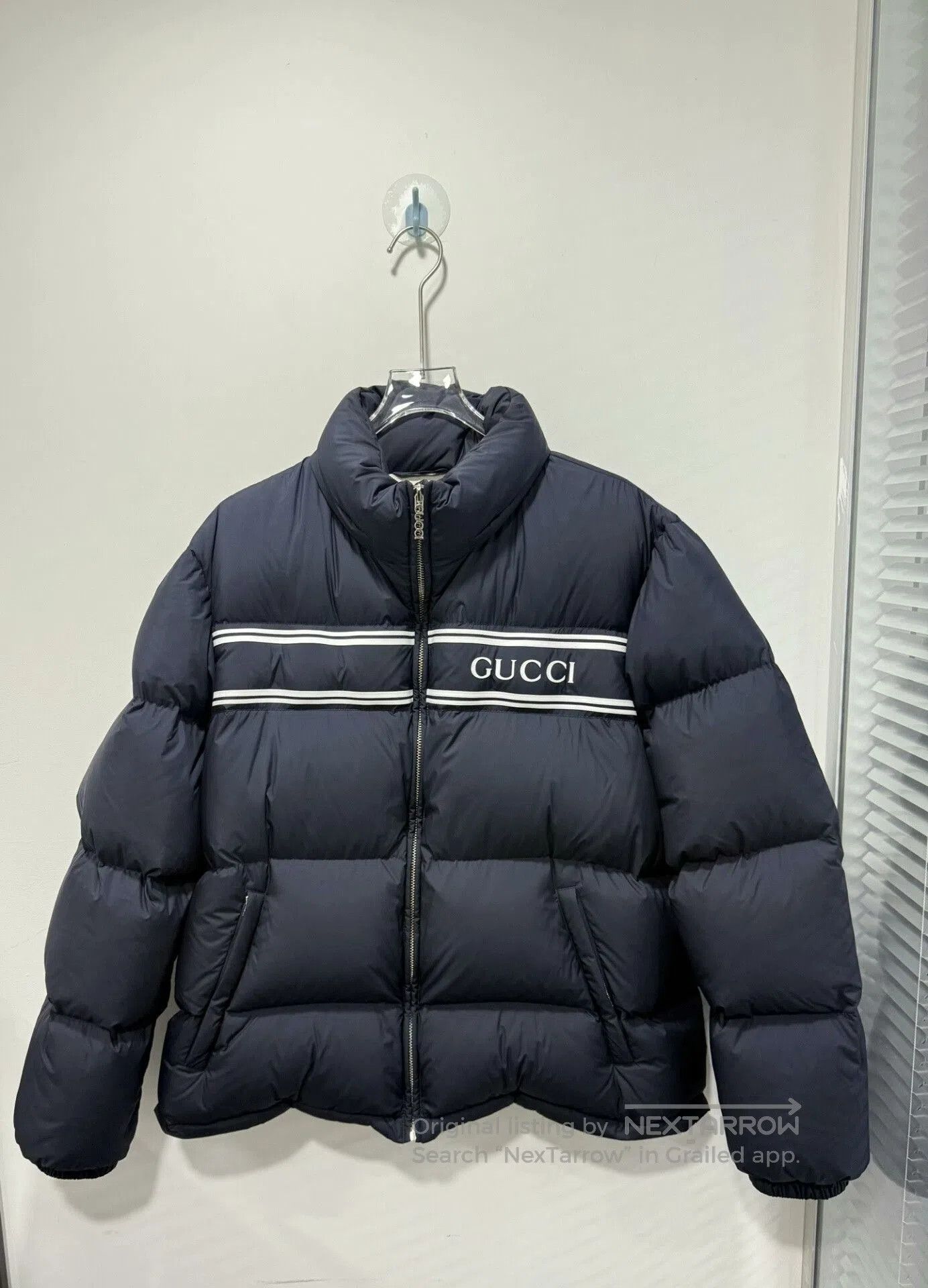 Gucci Gucci Blue Logo Down Jacket Size 54. Size US L / EU 52-54 / 3 - 1 Thumbnail