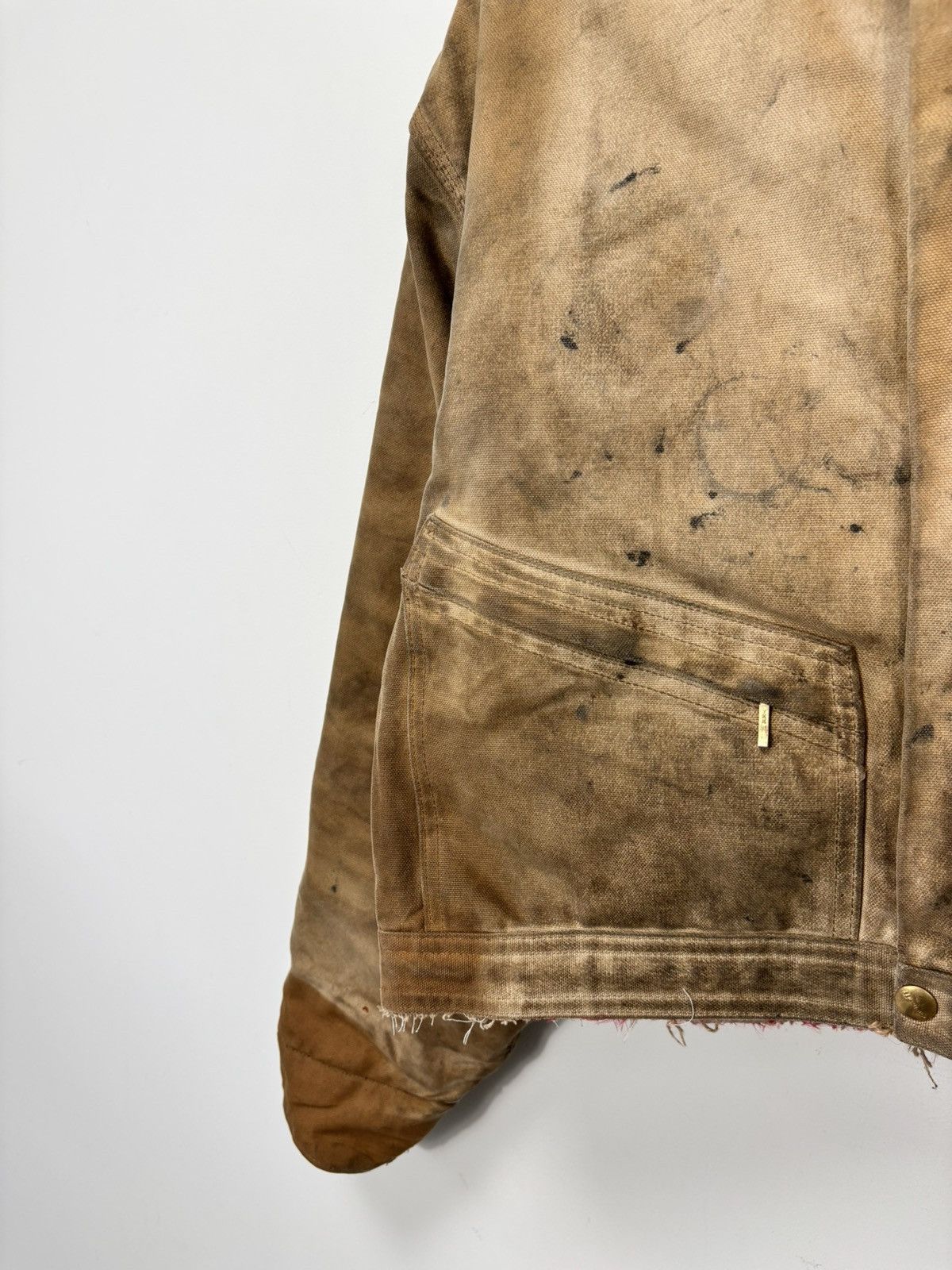 Carhartt Vintage Carhartt Hype Faded Distressed Boxy Cropped Jacket Size US L / EU 52-54 / 3 - 3 Thumbnail