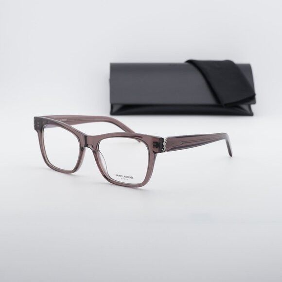 Saint Laurent Paris Saint Laurent SLM118 003 Square Eyeglasses Brown 52mm Frame Size ONE SIZE - 11 Thumbnail